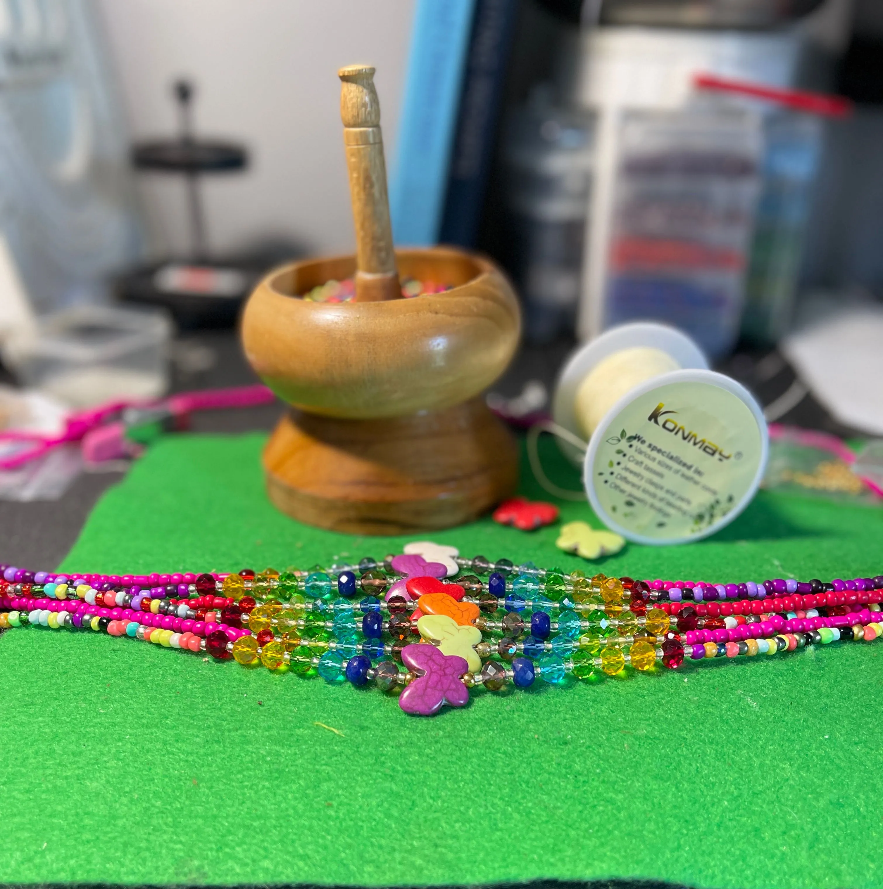 Product image for Butterfly Waist Bead #4 Purple