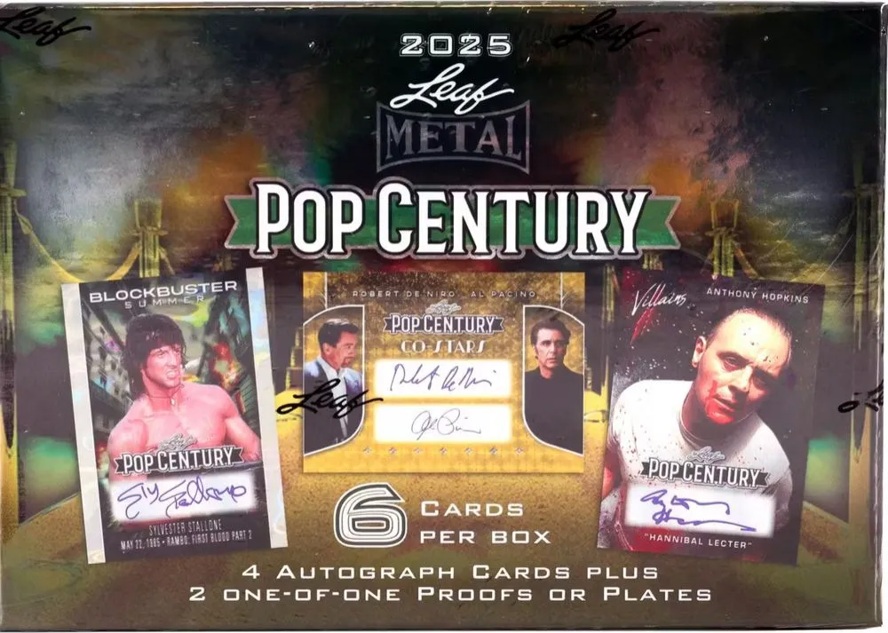 Product image for 2025 Leaf Pop Century Hobby Box 4 Autographs Celebrities Per Box