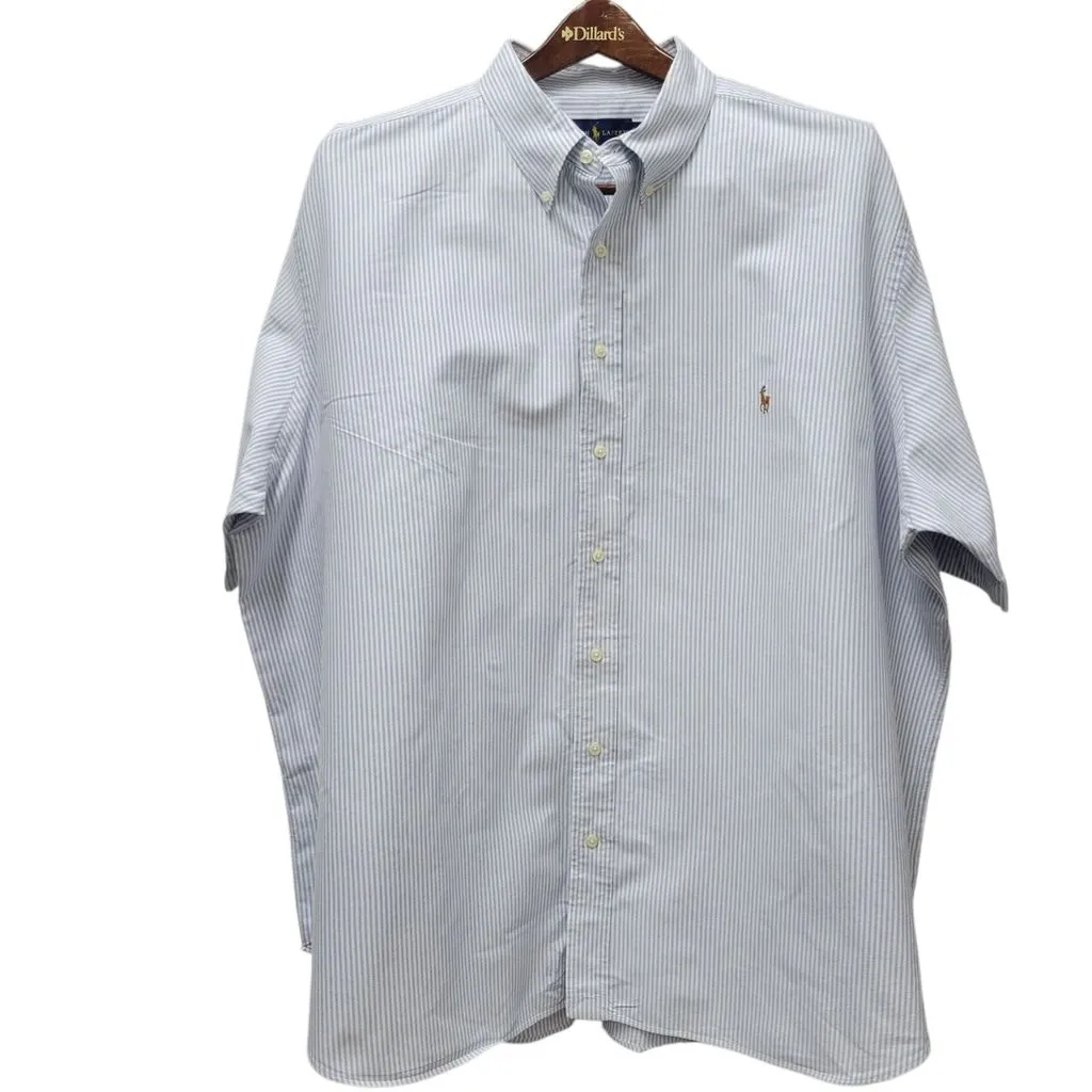 Product image for Ralph Lauren Blake Striped Short Sleeves Shirt Size 3XB Men's