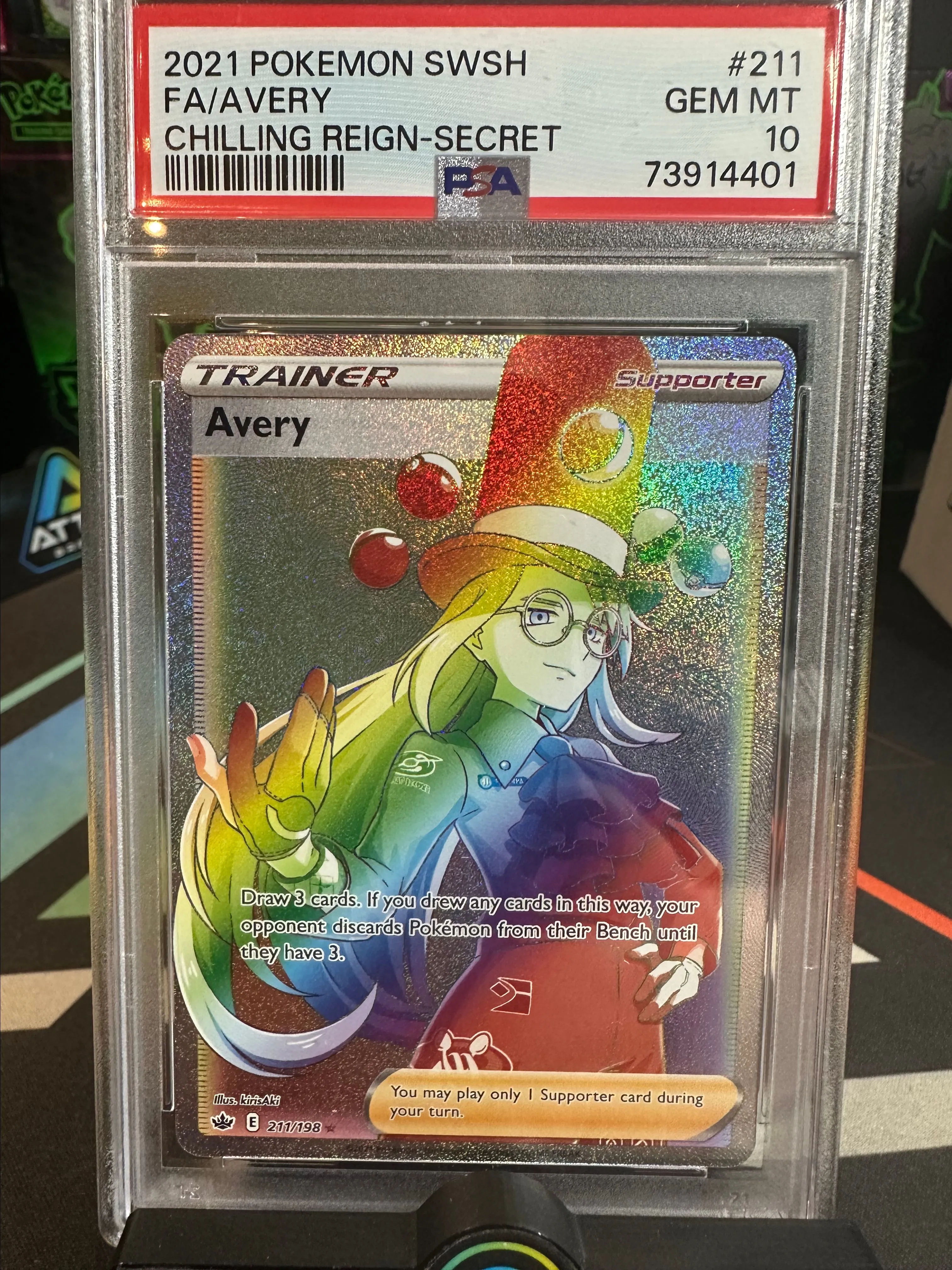 2021 Pokemon Chilling Reign #211/198 Avery Secret Rare PSA 10 Gem Mint   Whatnot: Shop, Sell, Connect