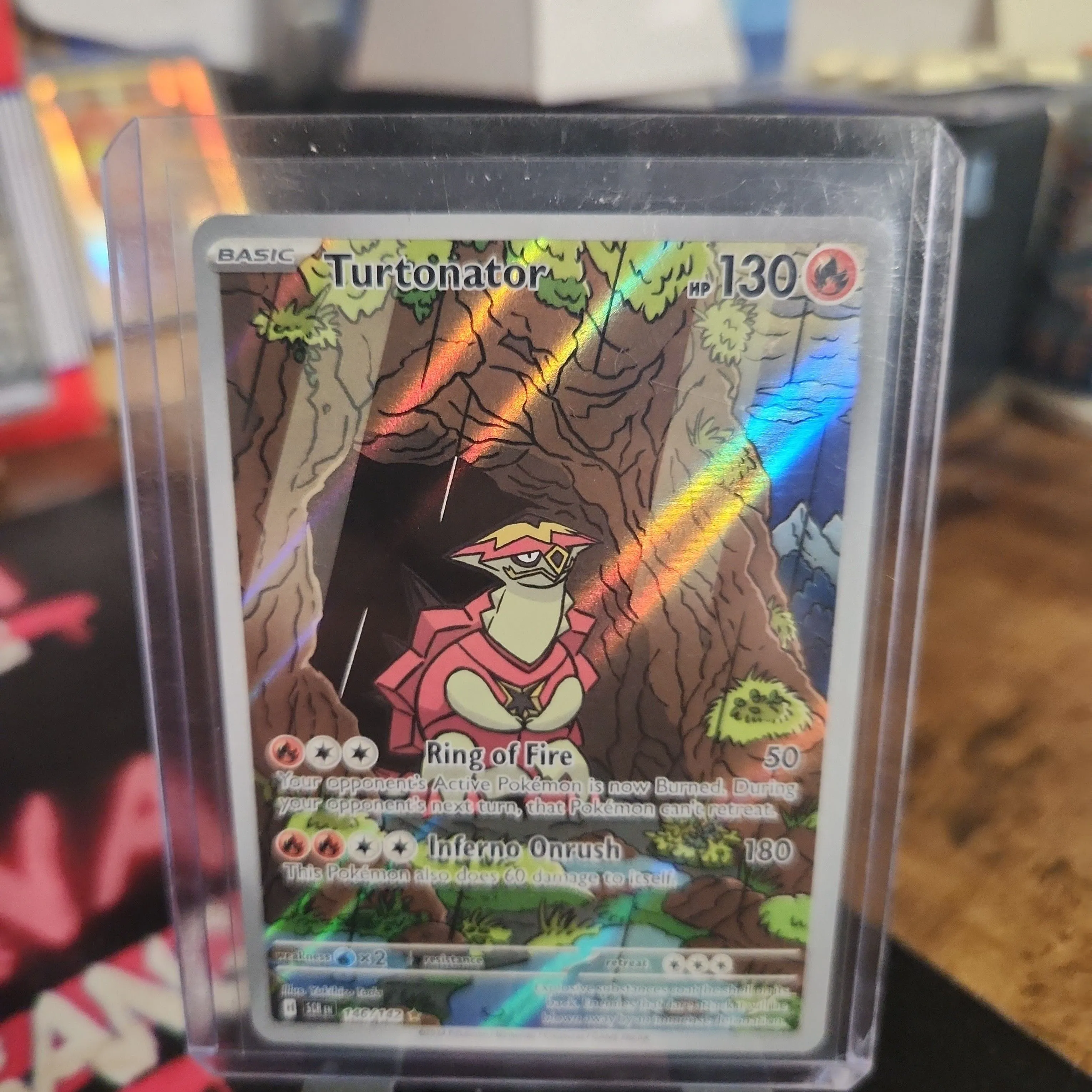 Turtonator - 146/142 Pokemon Card TCG Stellar Crown Illustration Rare  NM/MINT