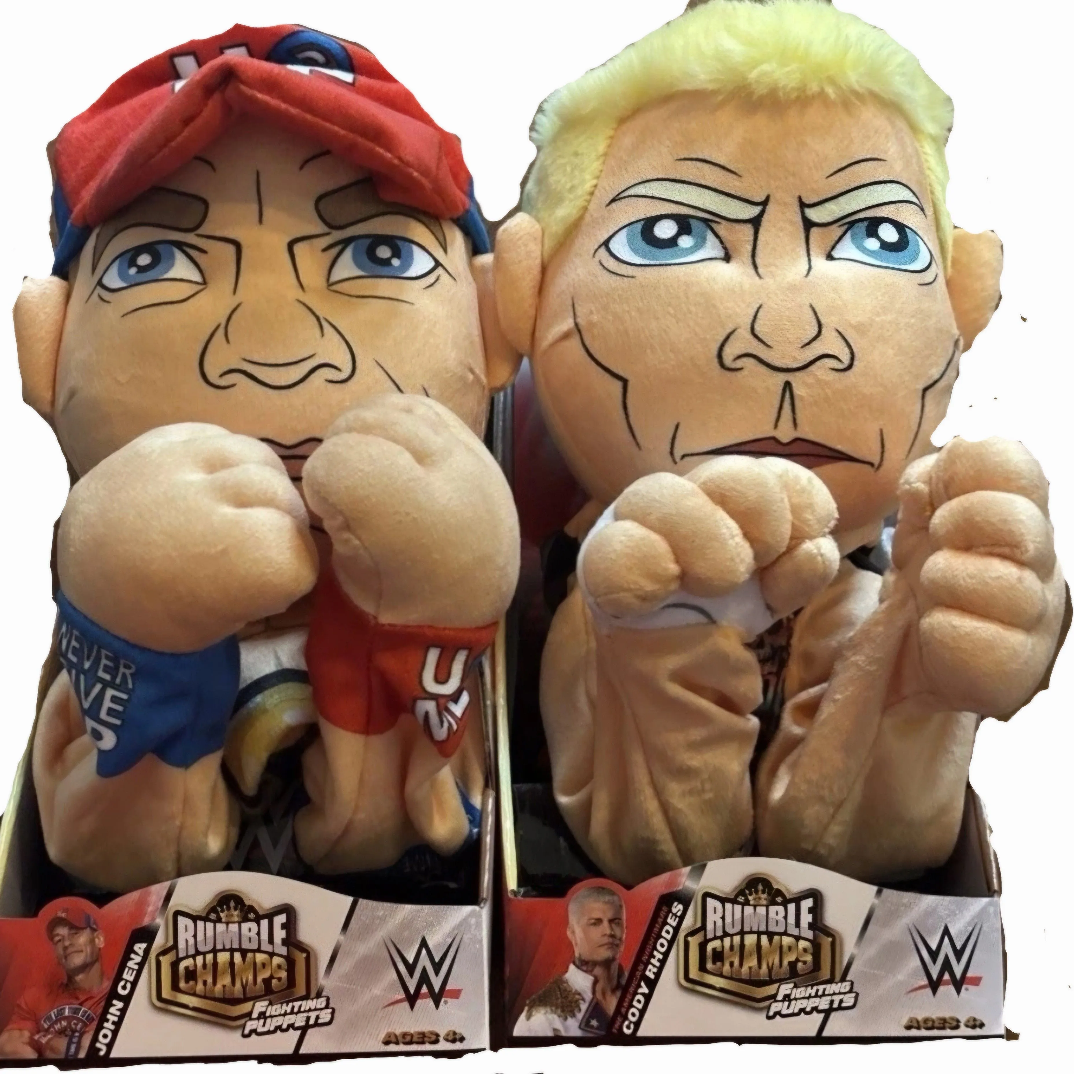 Product image for Cody Rhodes And John Cena Rumble Champs Fighting Puppet WWE 