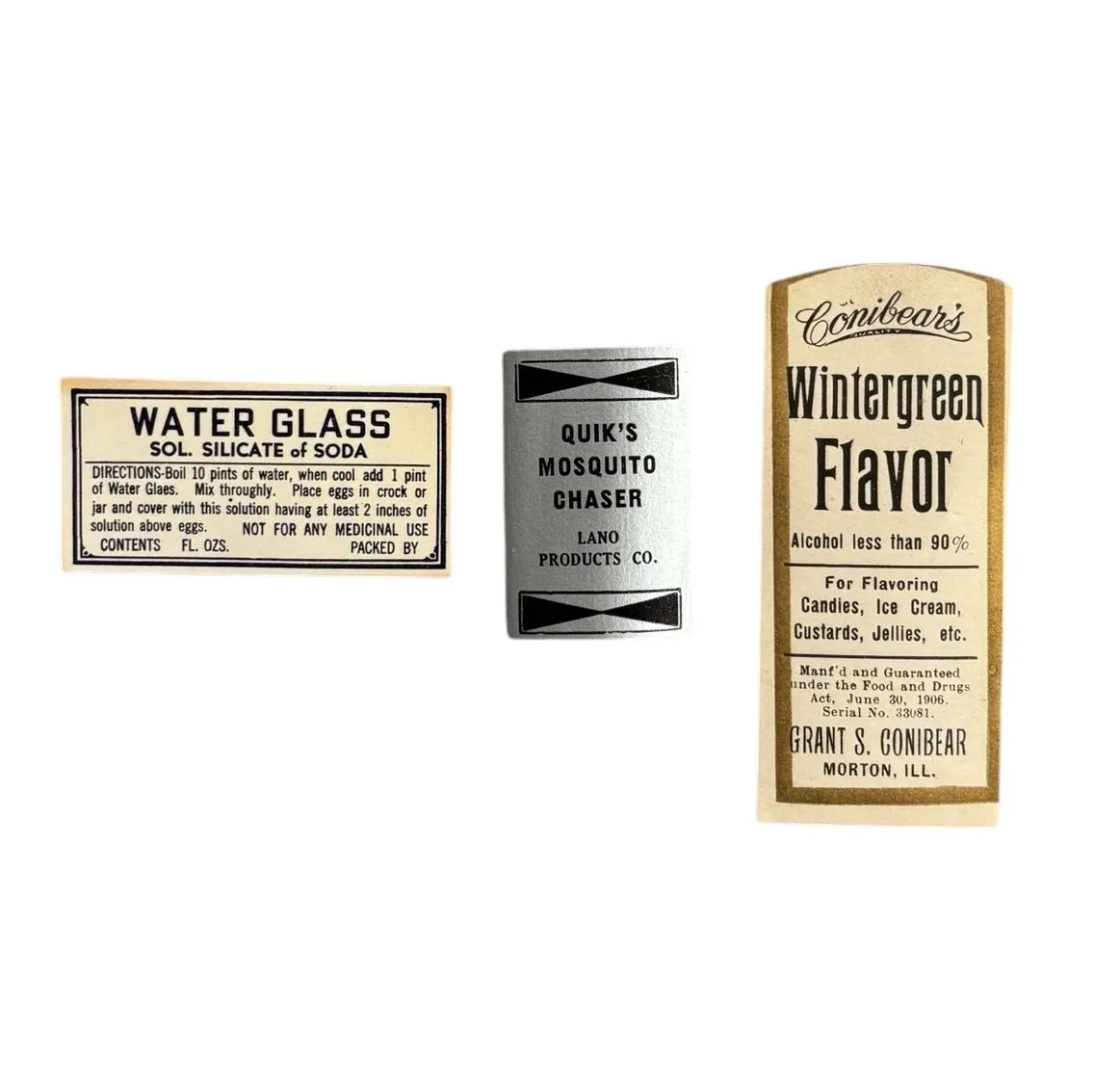 Product image for 3 Vtg Prescription Labels * NEw Old Stock