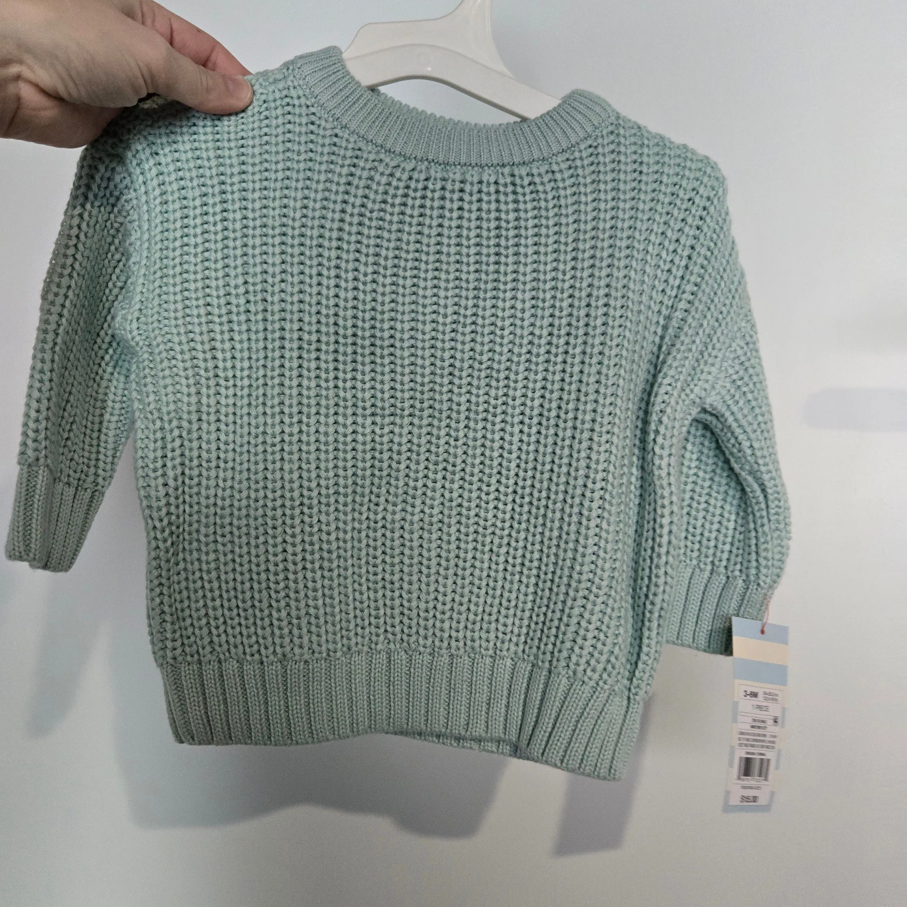 Product image for cat & jack mint knit sweater NWT