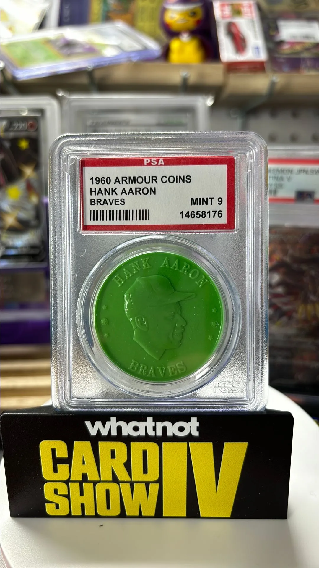 Product image for RARE PSA 9 1960 Armour Coins Hank Aaron  Braves (-106)