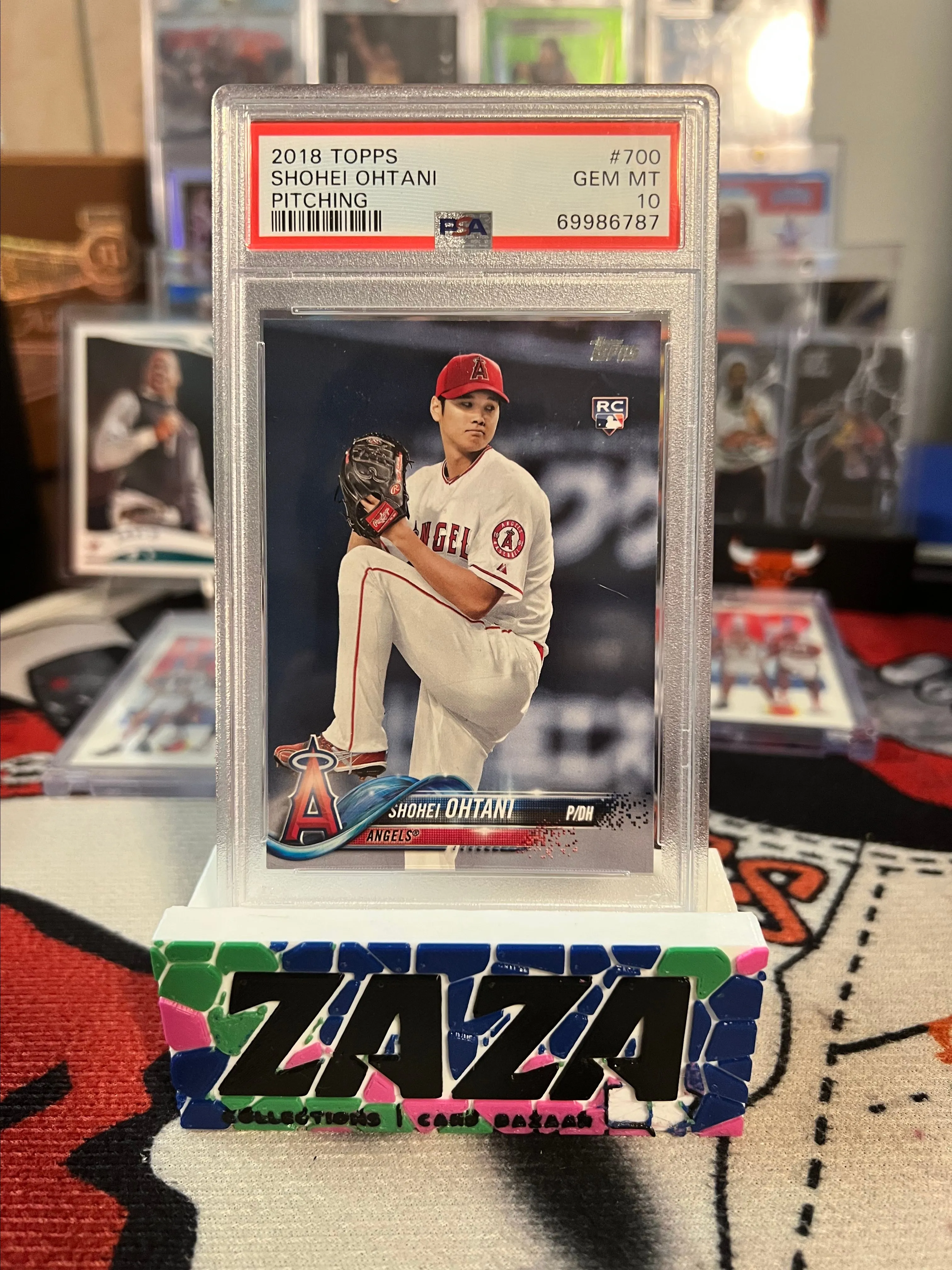 Product image for 2018 Topps Shohei Ohtani Rookie RC #700 Pitching PSA GEM MINT 10!