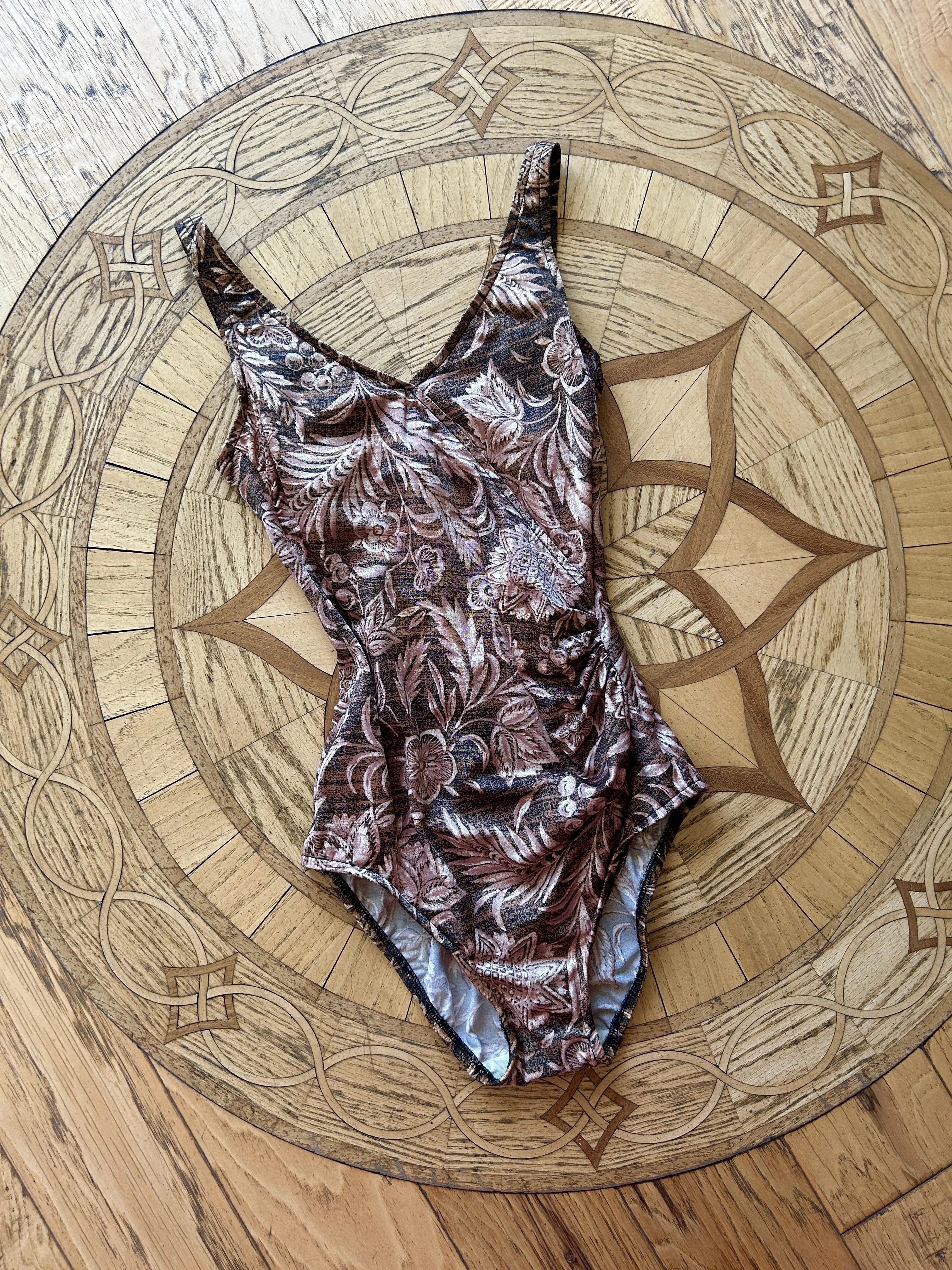 Product image for 45. 1980s high cut low back one piece bathing suit