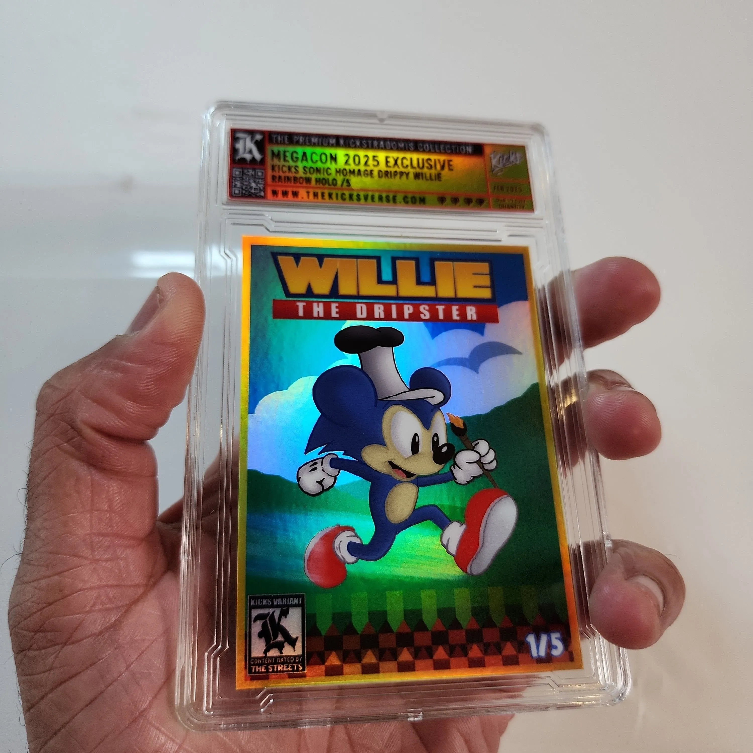 Product image for Willie the Hedgehog Holo Foil Card - Kickstradomis /5