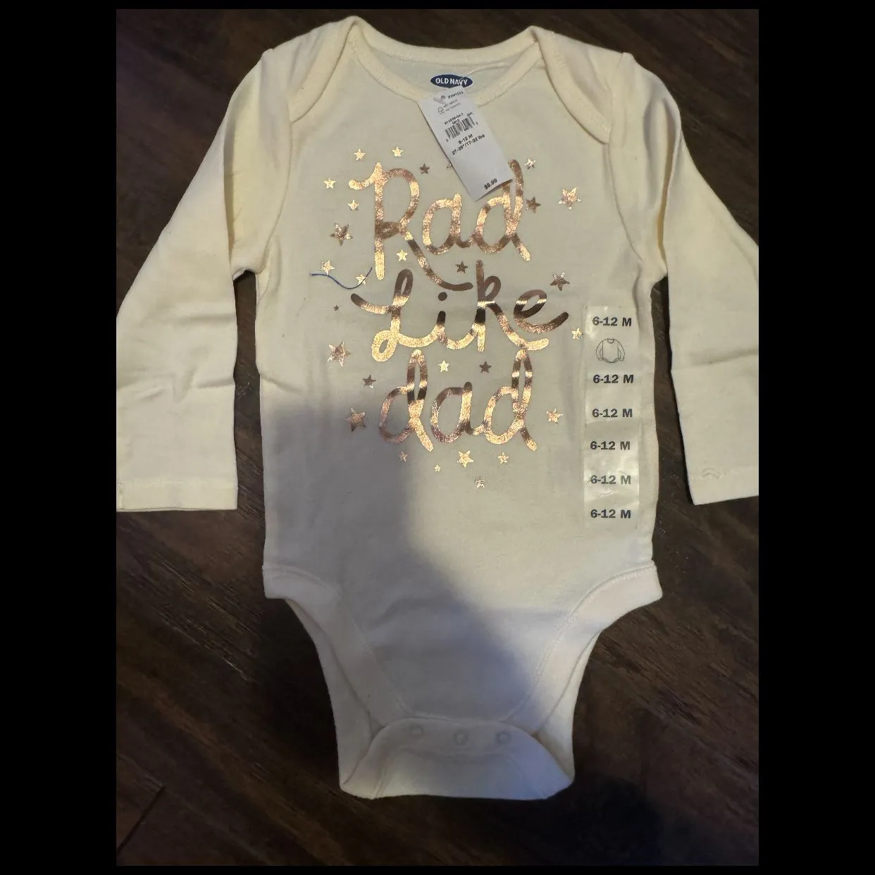 Product image for NWT Old Navy Baby Girl Infant Onesie "Rad Like Dad" 6-12 M