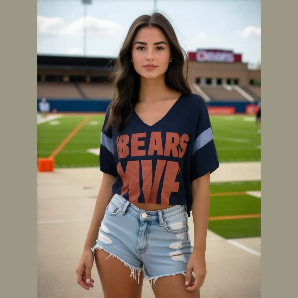 Product image for Women's PINK Victoria's Secret T-shirt Size S Navy Blue Chicago Bears