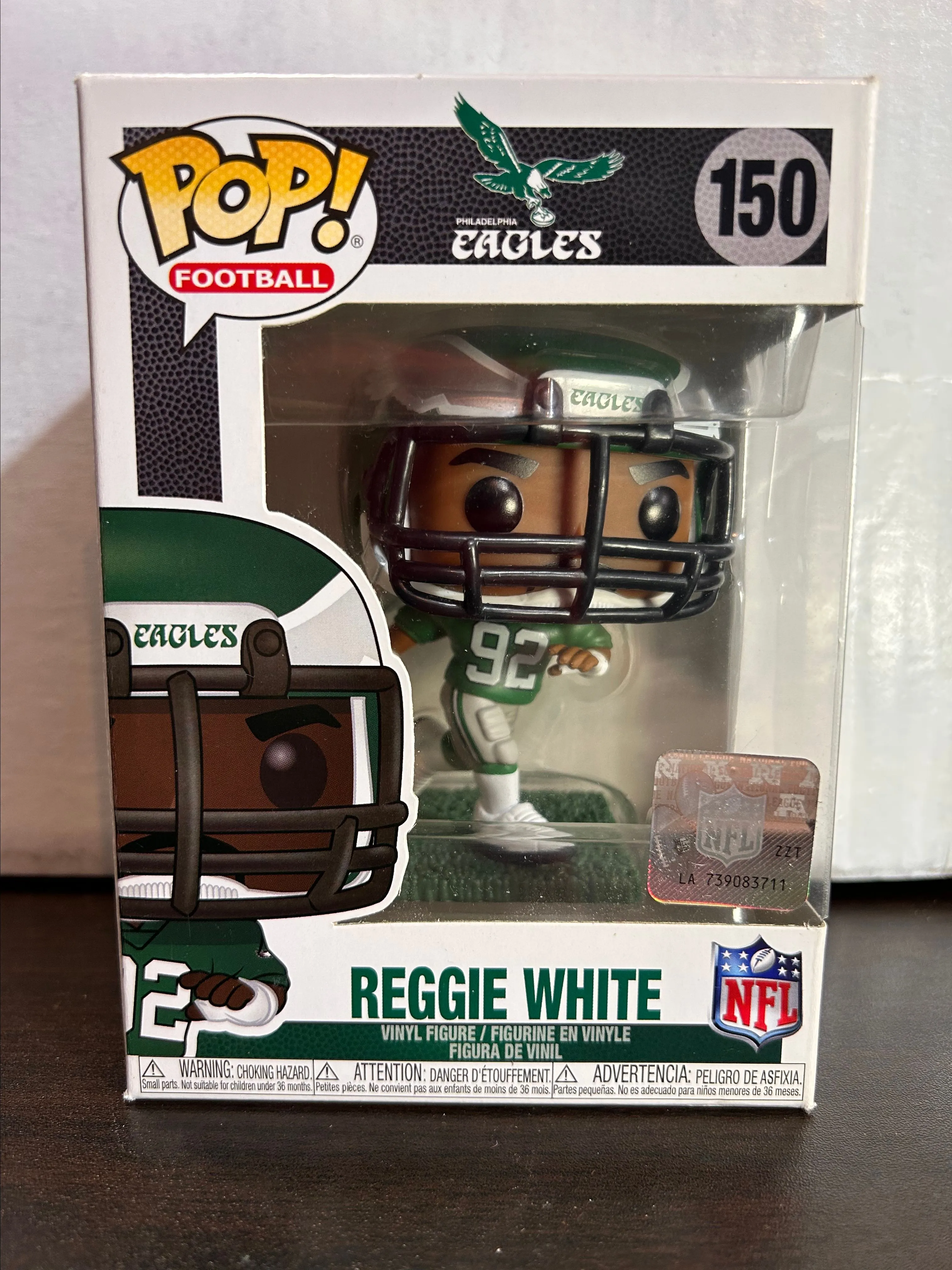 Product image for Reggie White Philadelphia Eagles NFL Football Vaulted Funko Pop 150 W Protector