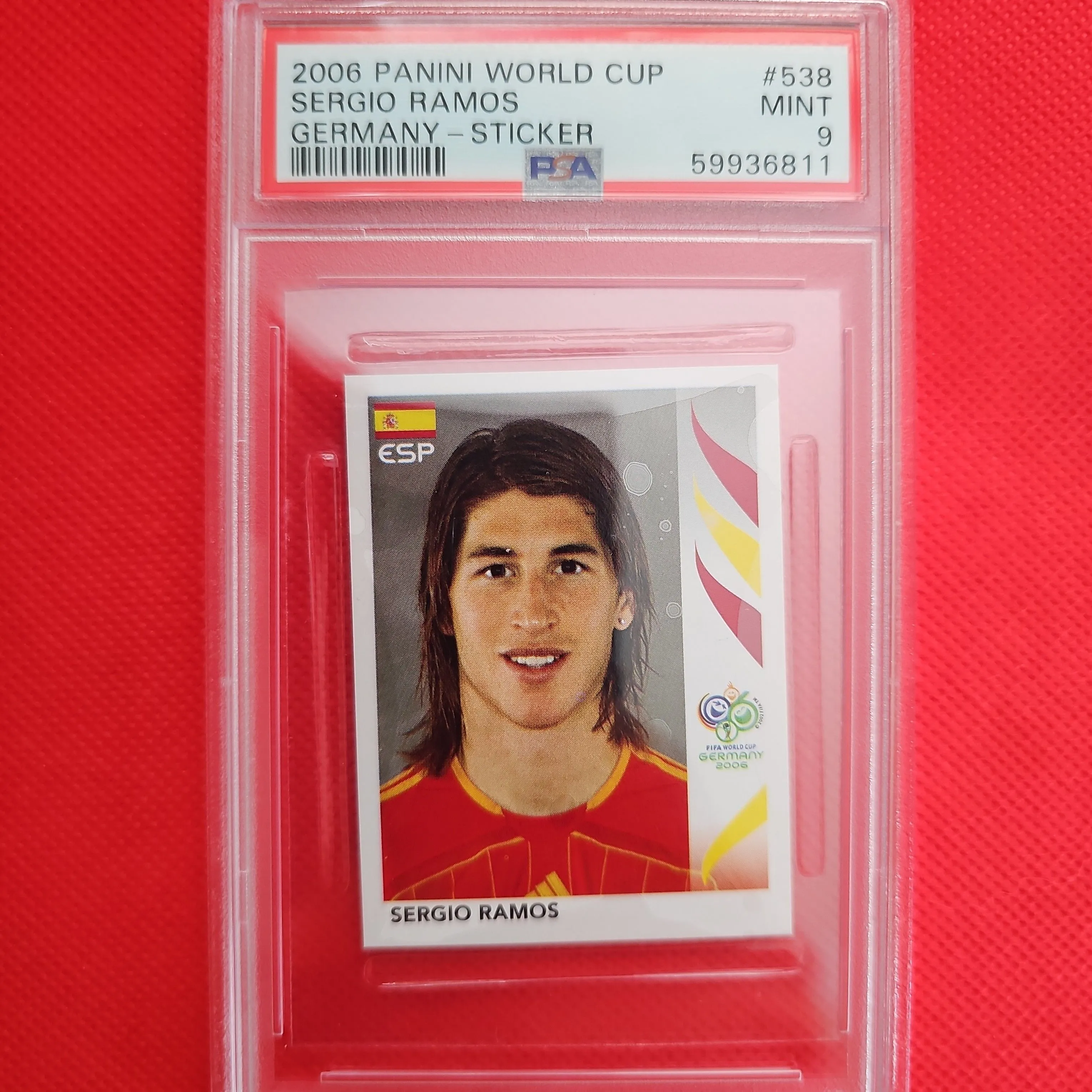 Product image for 2006 Panini World Cup Germany Sticker Sergio Ramos Germany-Sticker PSA MINT 9