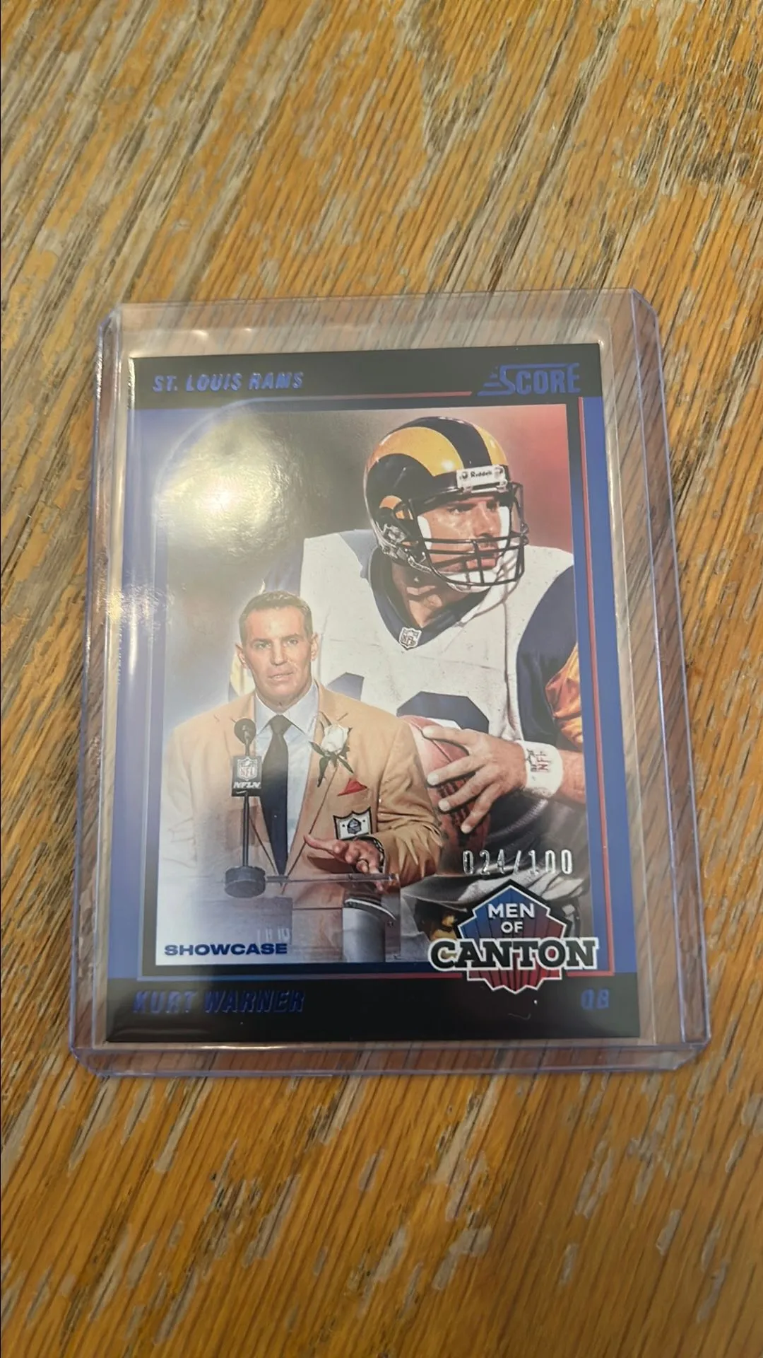 Product image for Kurt Warner 2024 Men of Canton Showcase Blue