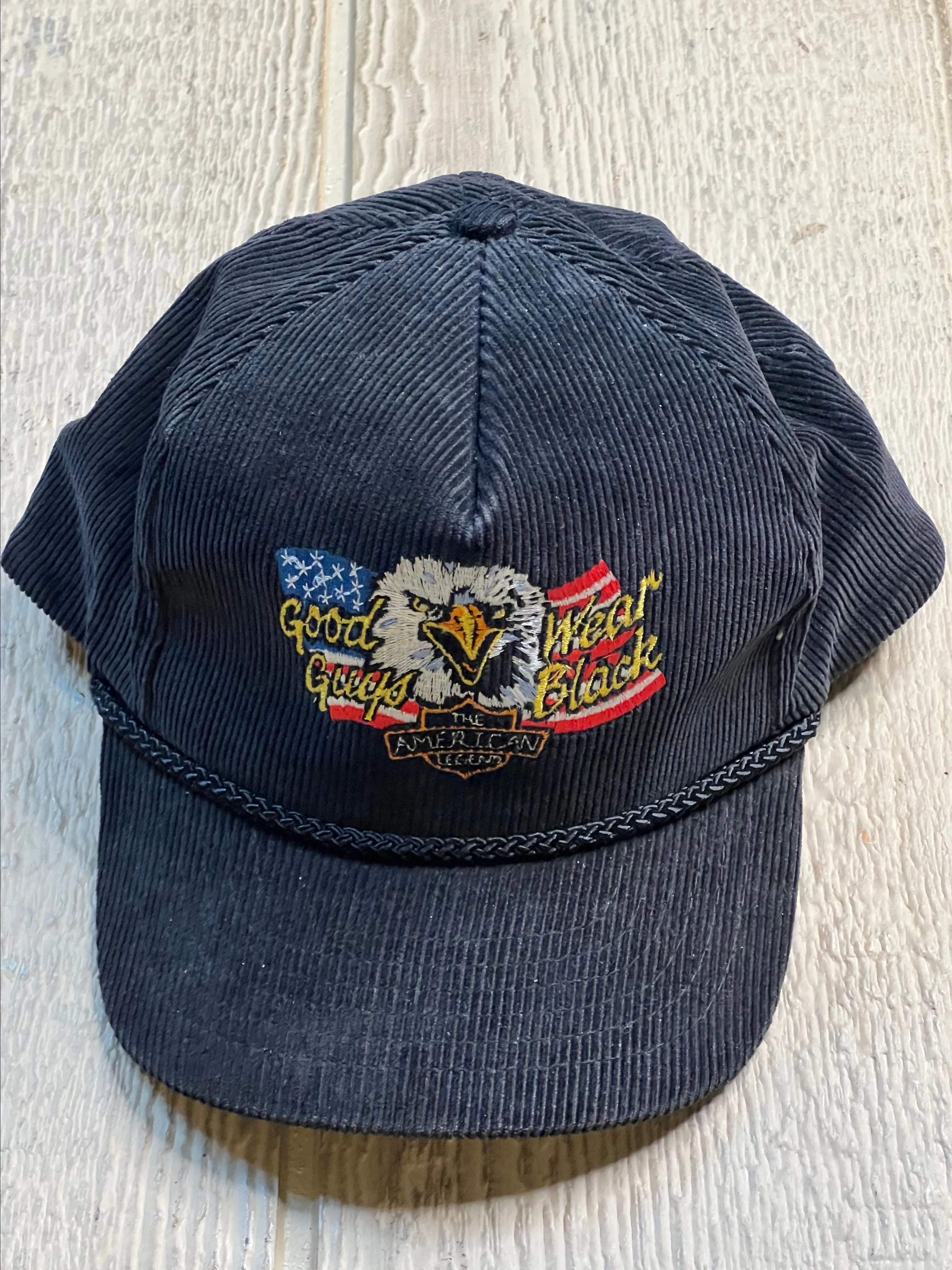 Product image for Vtg Good Guys Wear Black Corduroy Snapback