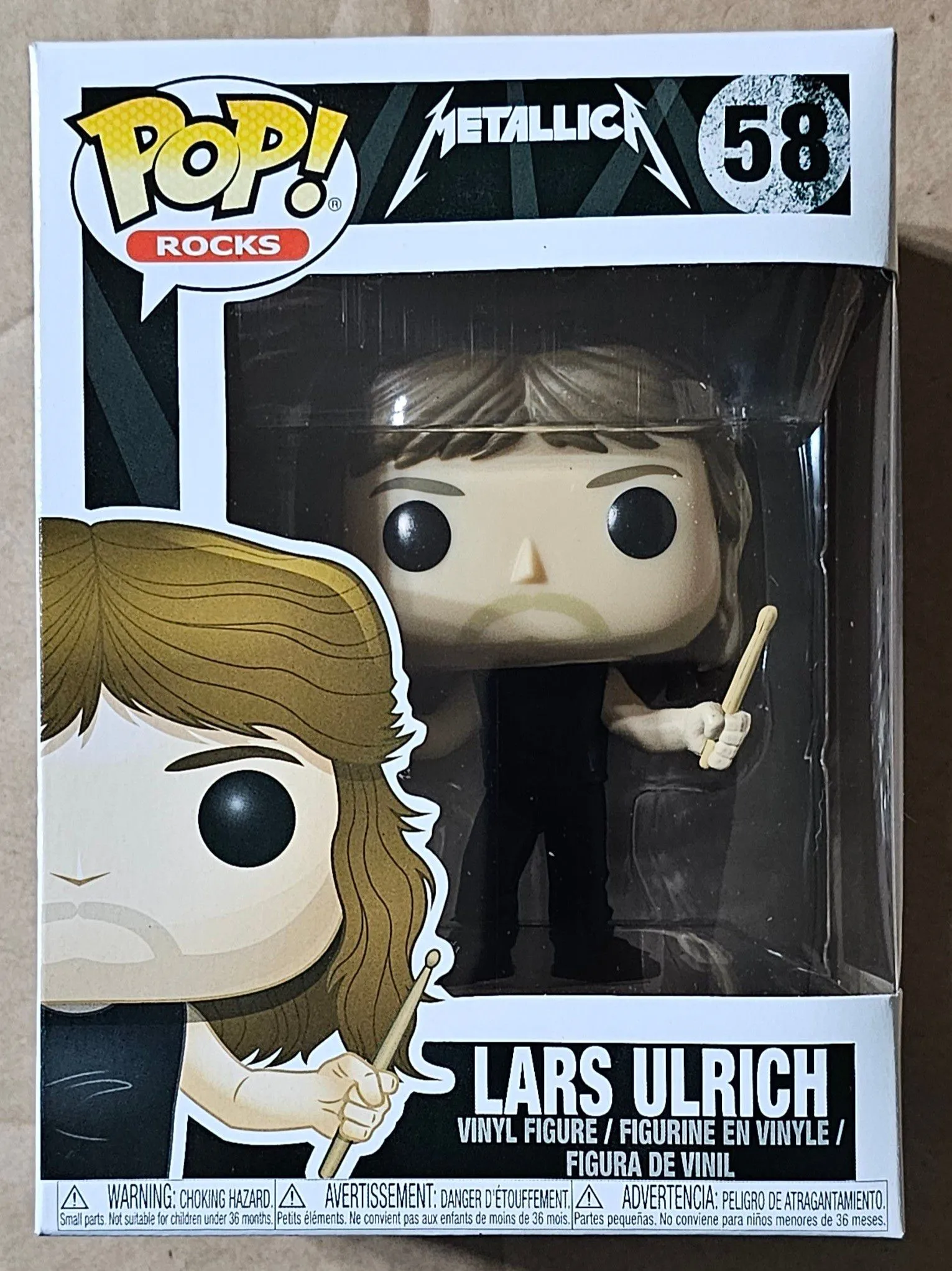 Product image for Lot of (6) Lars Ulrich Funko Pop Rocks Retired #58 Metallica New Full Case