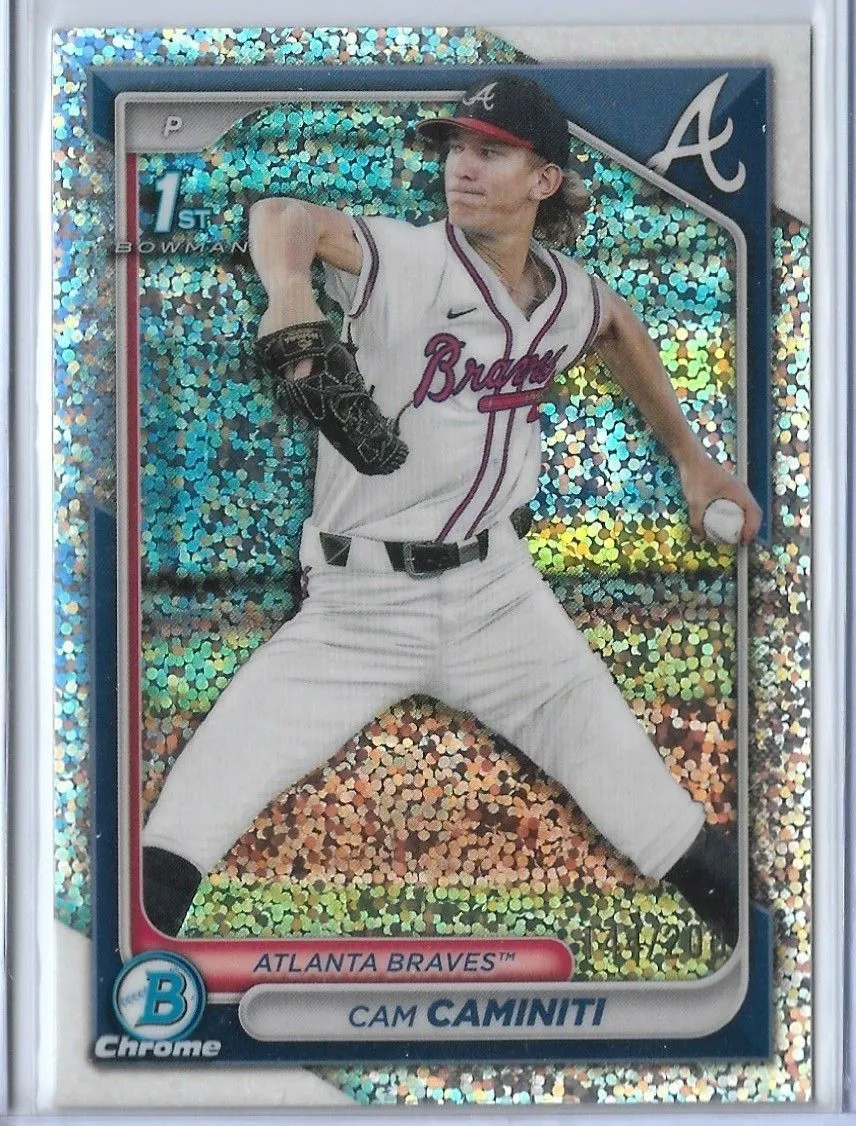 Product image for Bowman Chrome Draft 2024 Cam Caminiti (Atlanta Braves Organization) 1st Bowman Speckle Refractor #'d /200 