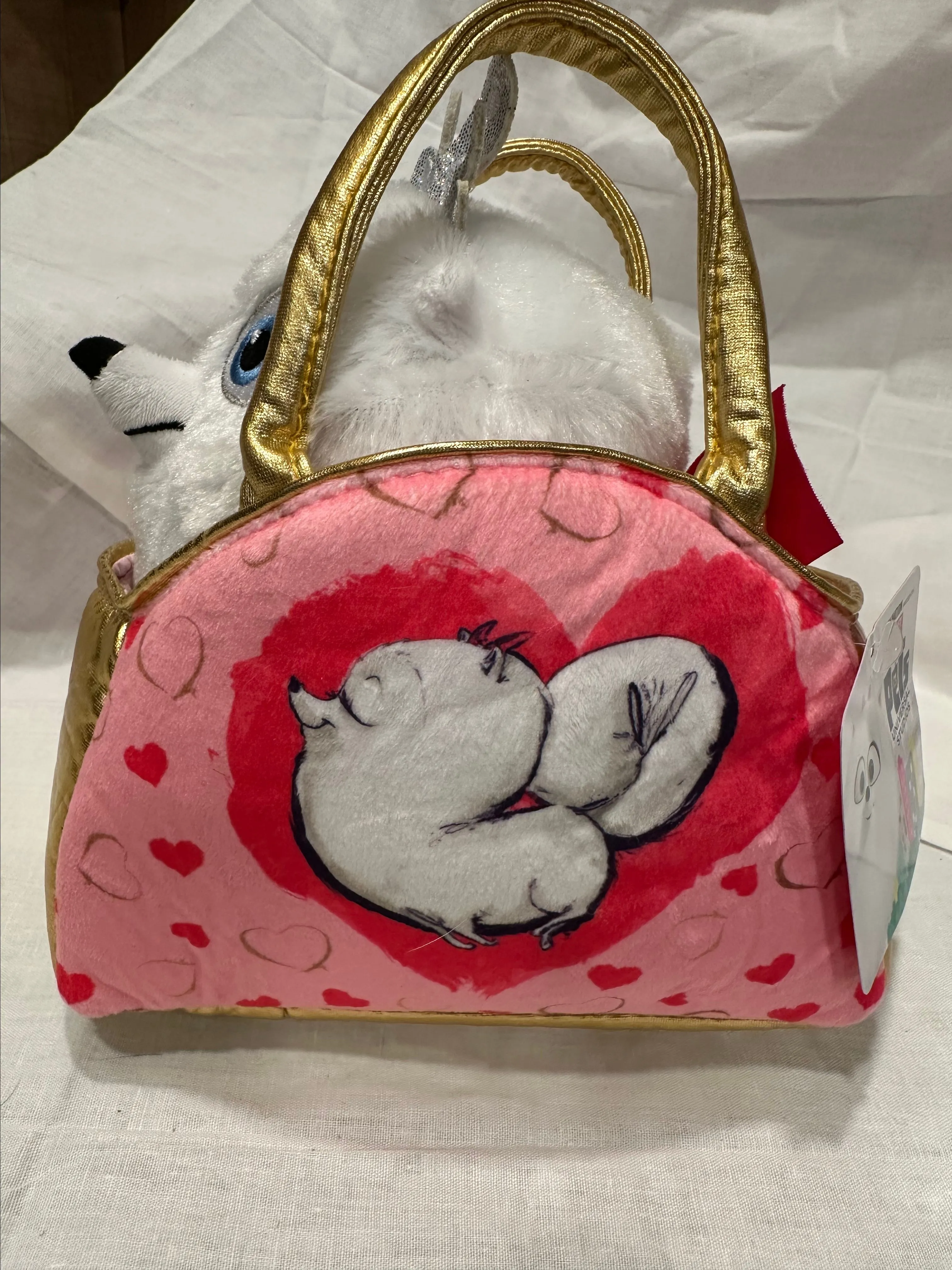 Product image for Universal Studios Park Exclusive Gidget SECRET LIFE OF PETS- Fluffy Pink Bag Mini NWT