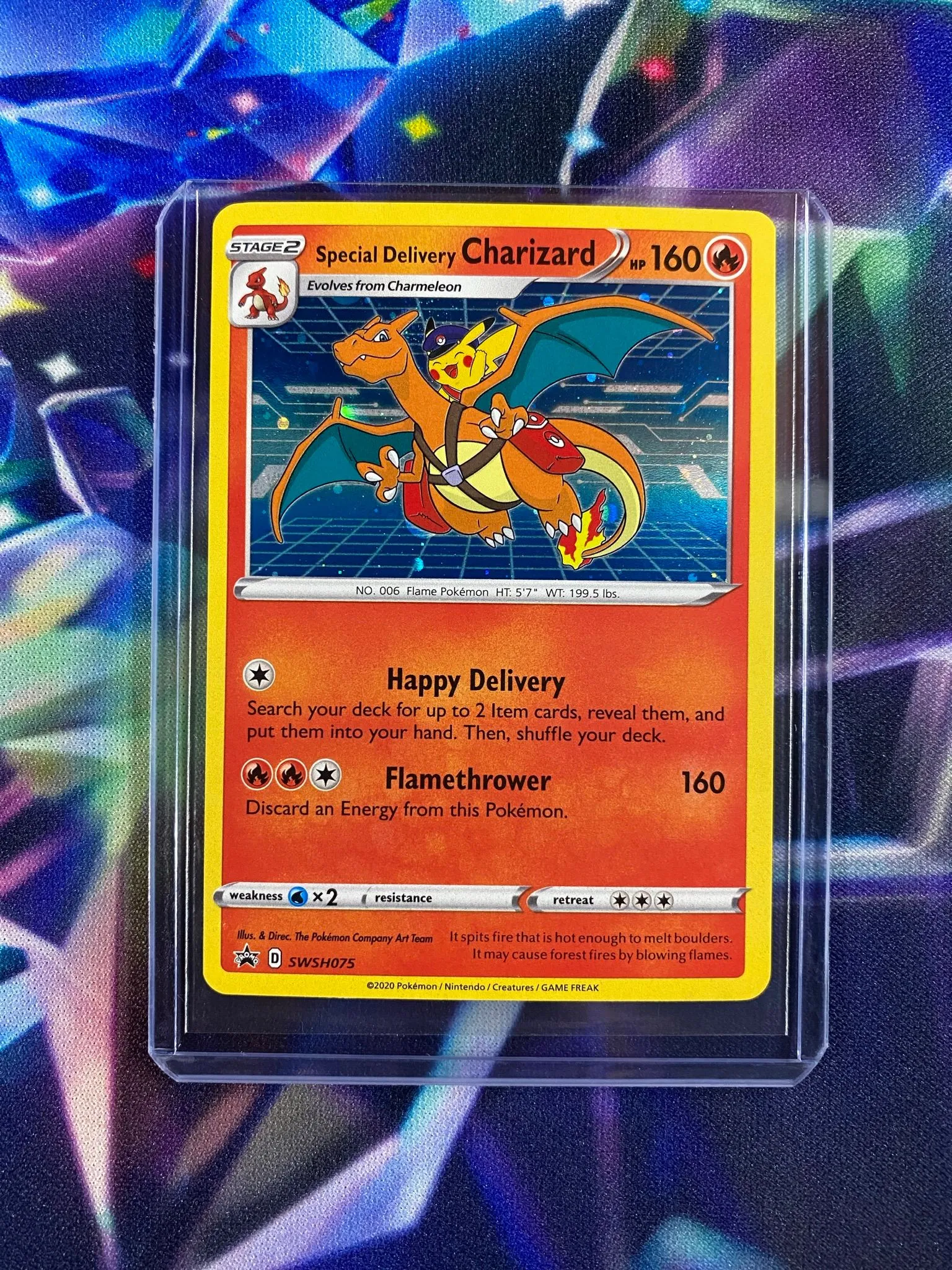 special delivery charizard pokemon card Charizard Tabs Pocket Monsters Pokemon LSD blotter art print – Key-Z  Productions main image 0