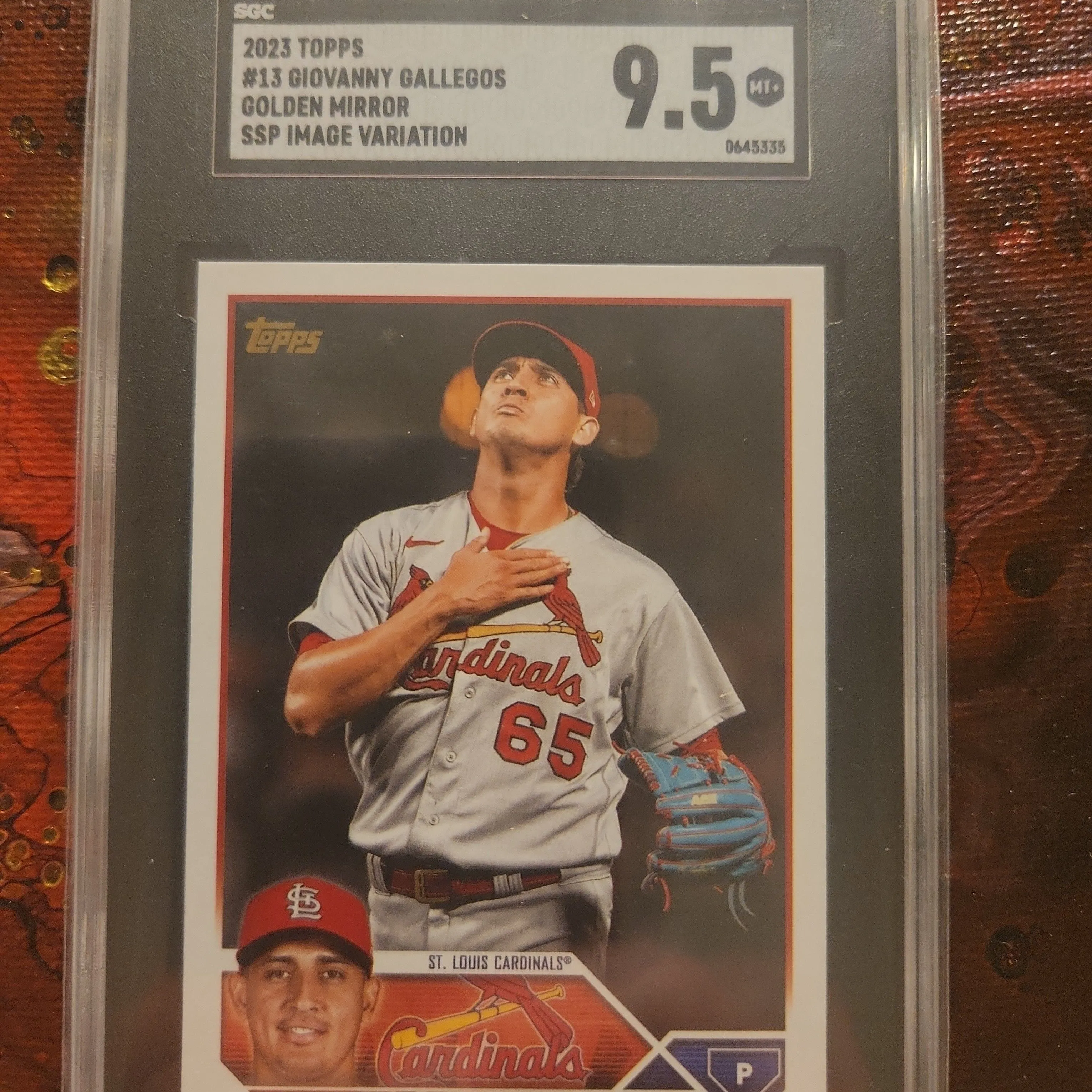 Product image for 2023 Topps #13 Giovanny Gallegos Golden Mirror SSP image variation