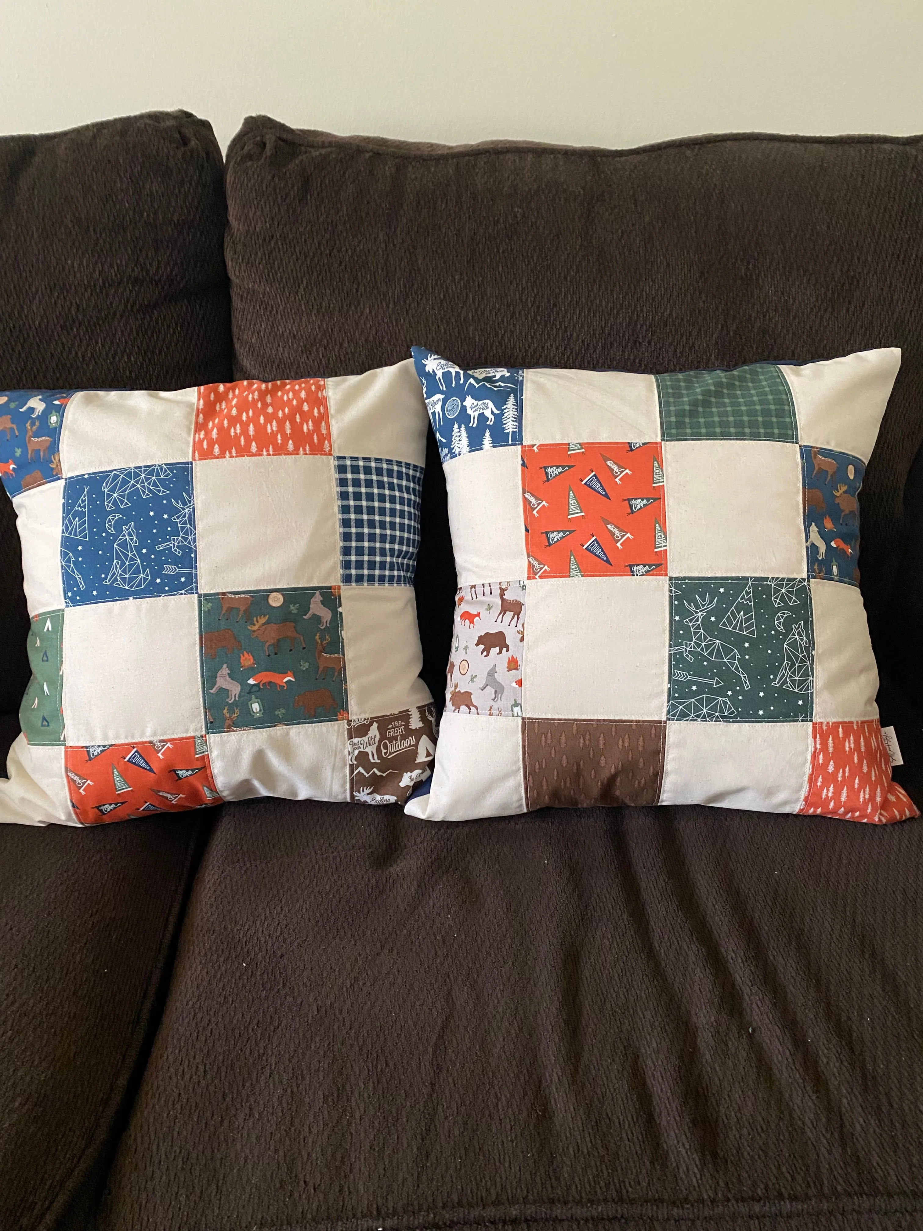 Product image for Handmade Quilt Style Pillow Covers Great Outdoors