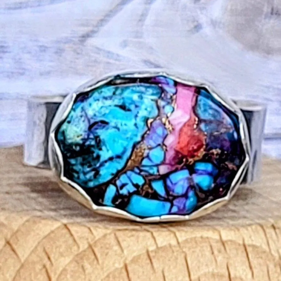 Product image for Turquoise bezel set ring