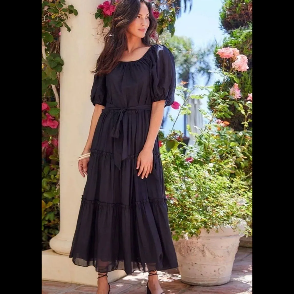 Product image for Karen Kane Tiered Poof Sleeve Dress