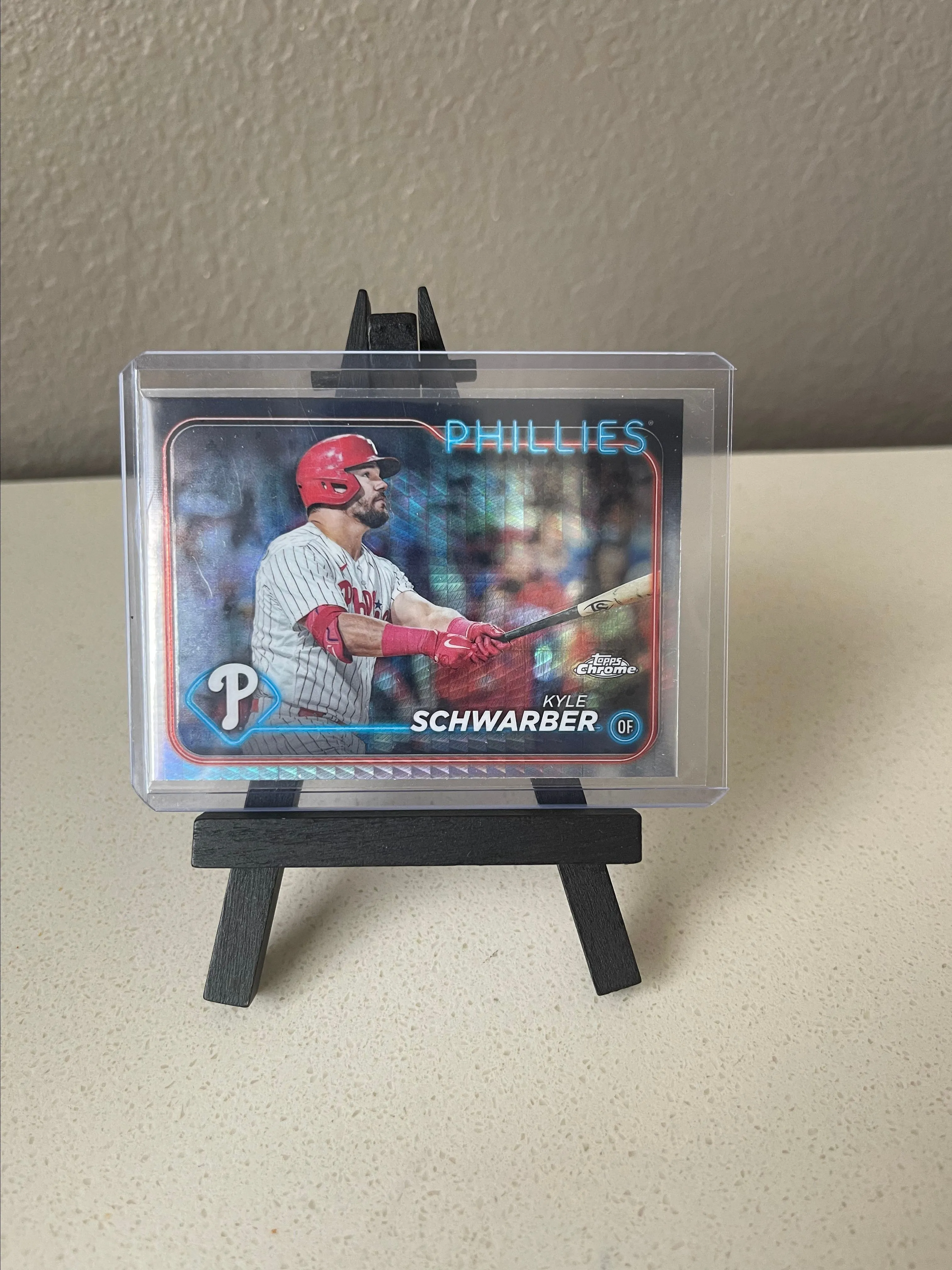 Product image for 2024 Topps Chrome Kyle Schwarber Prism Refractor Phillies