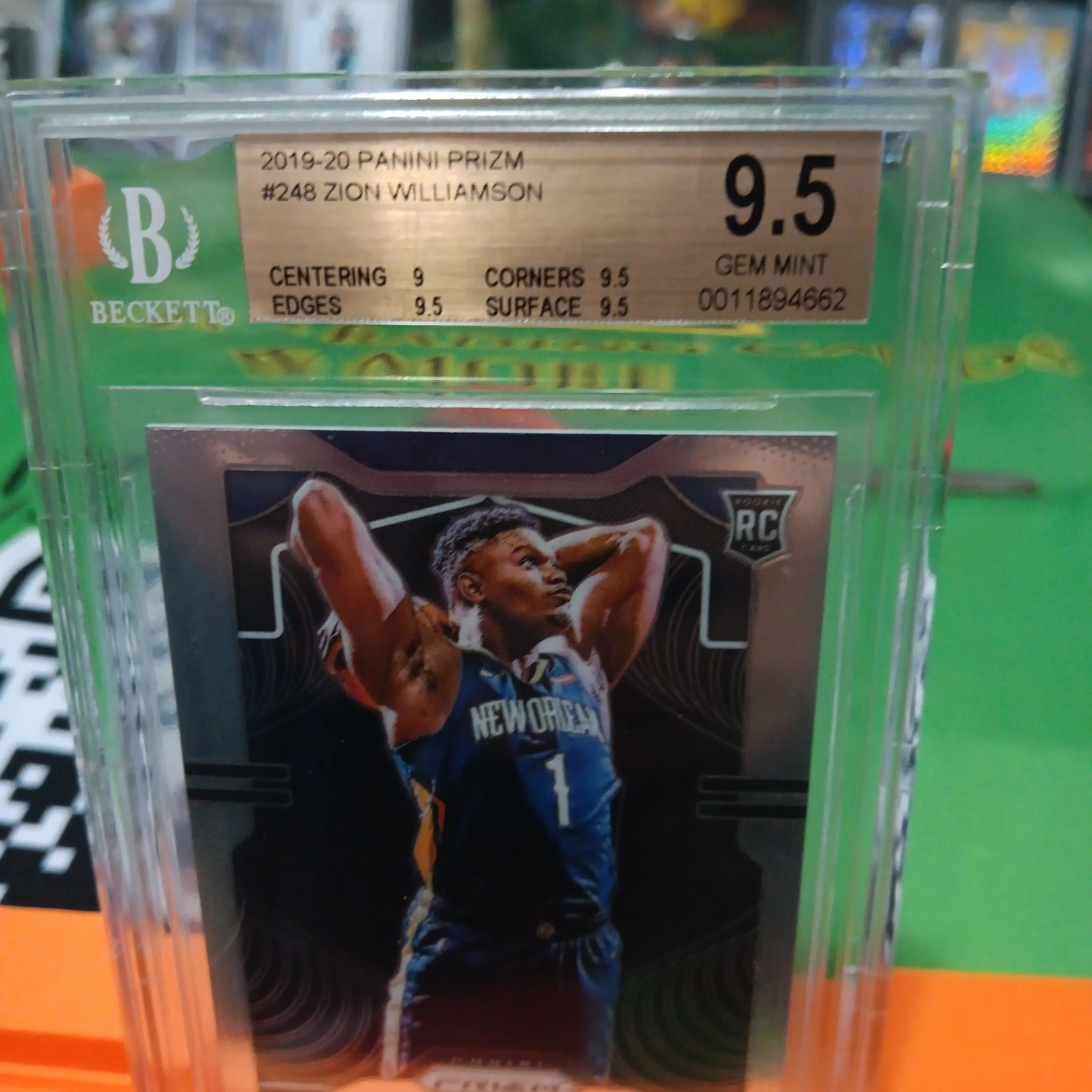 Product image for ZION ROOKIE PRIZM 9.5 BECKETT 