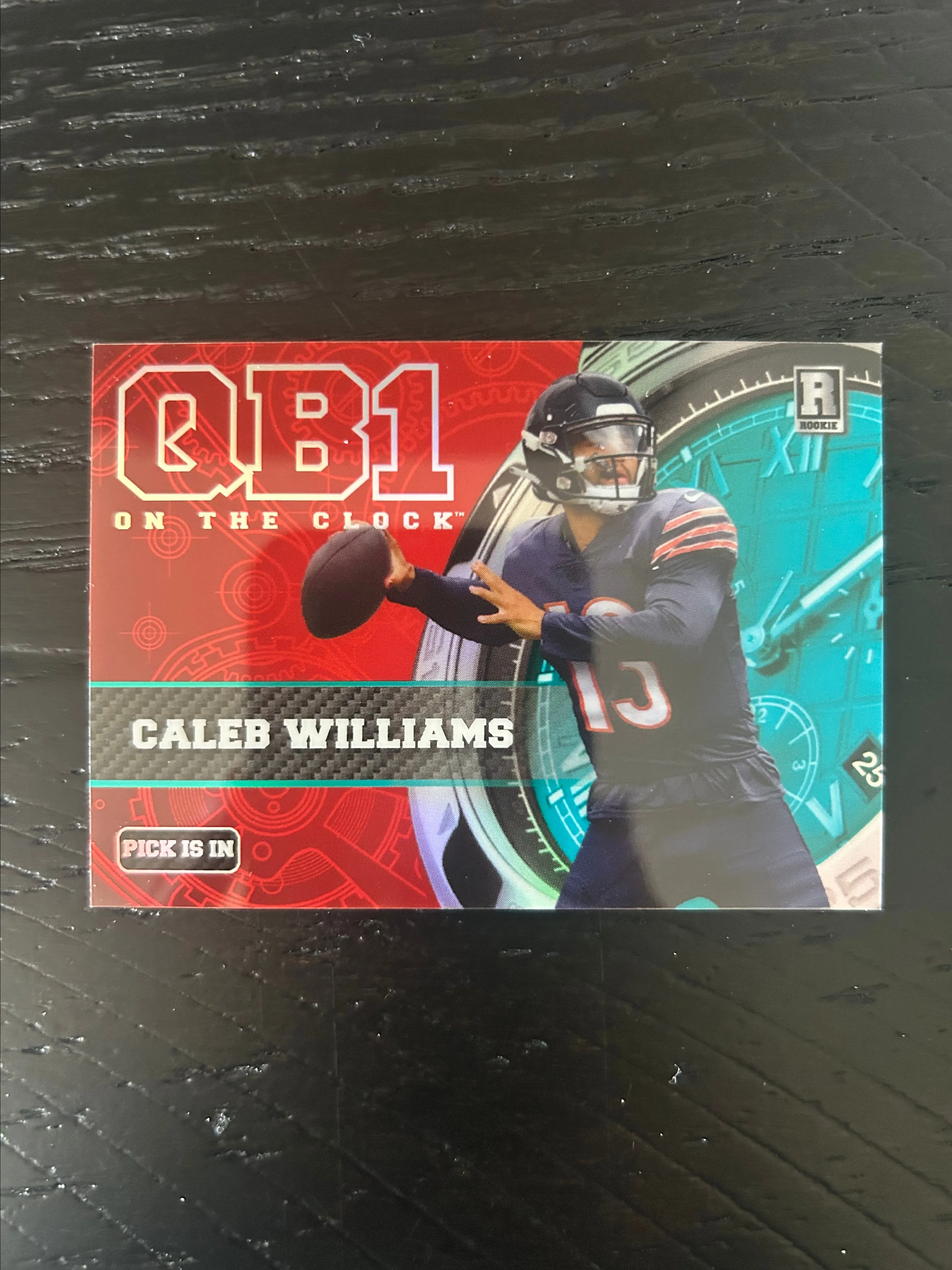 Product image for 2023 CALEB WILLIAMS #OCW-CW3 WILD CARD PICK IS IN ON THE CLOCK ROOKIE RC BEARS