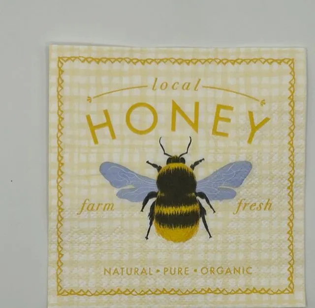 Product image for Local Honey Bumblebee  Napkins set of 4