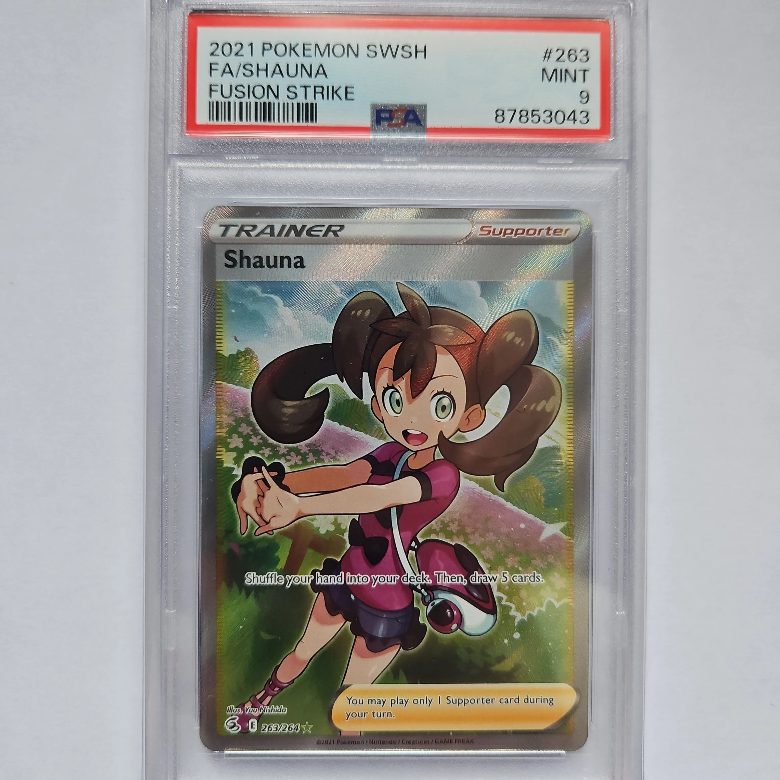 Product image for 2021 Pokemon Sword & Shield Fusion Strike Fa/Shauna Fusion Strike PSA MINT 9
