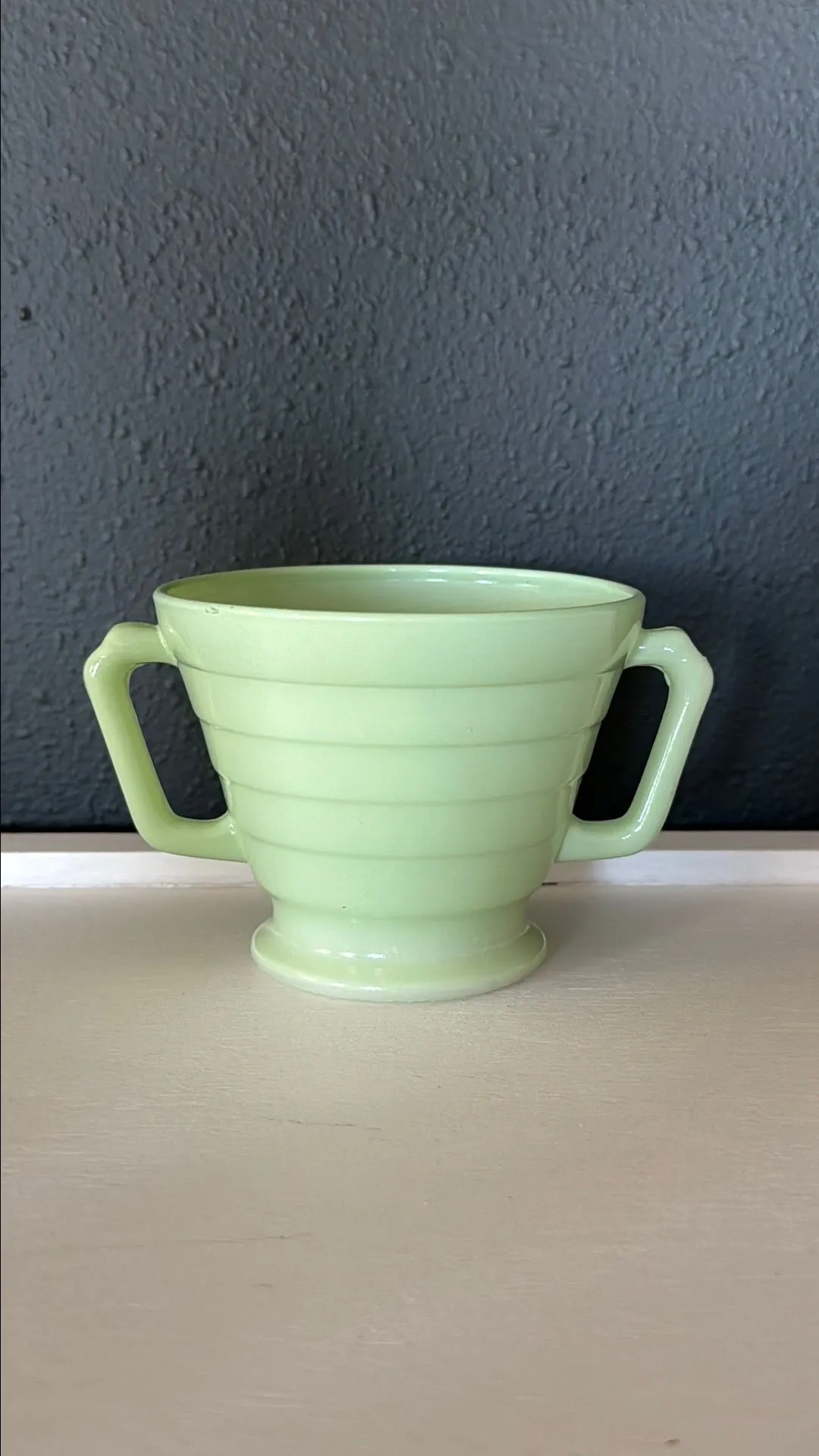 Product image for Jadeite Two Handled Cup