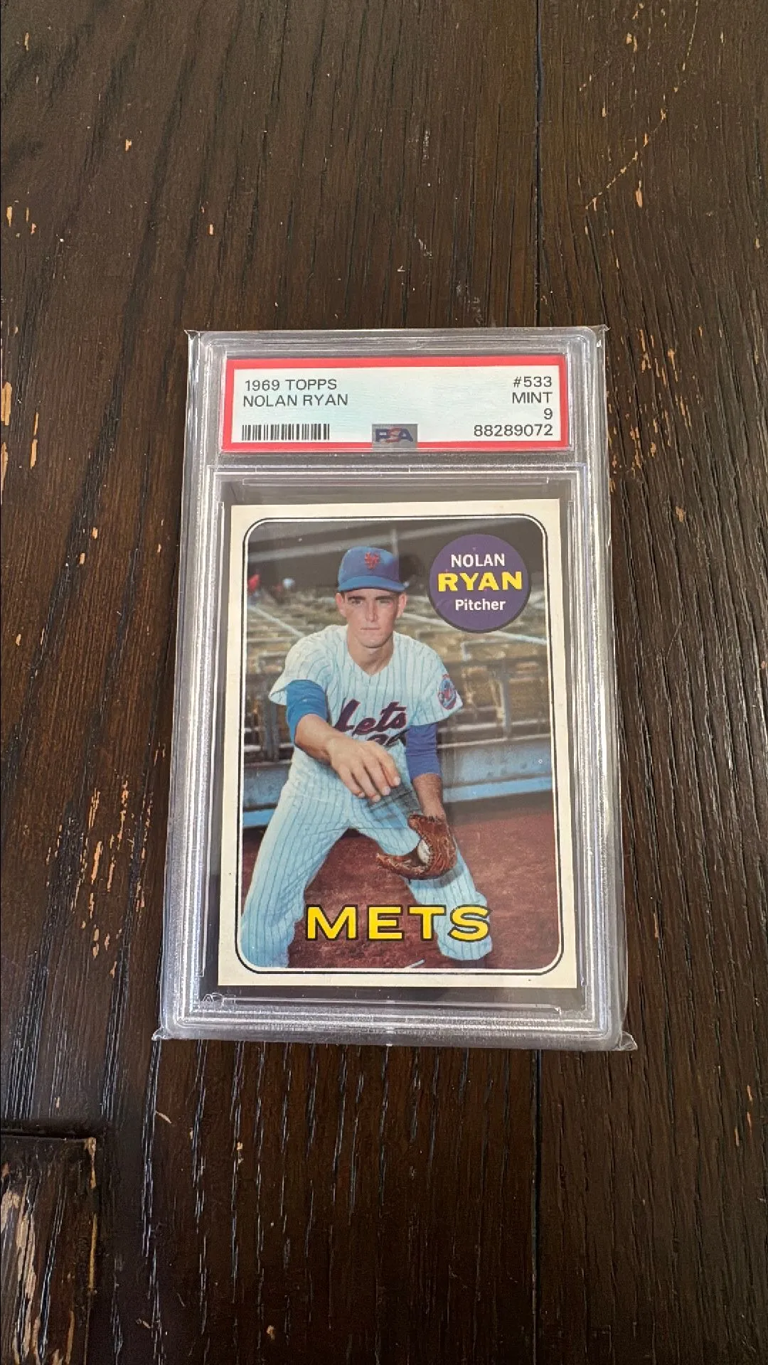 Product image for 1969 Topps Nolan Ryan 533  PSA MINT 9