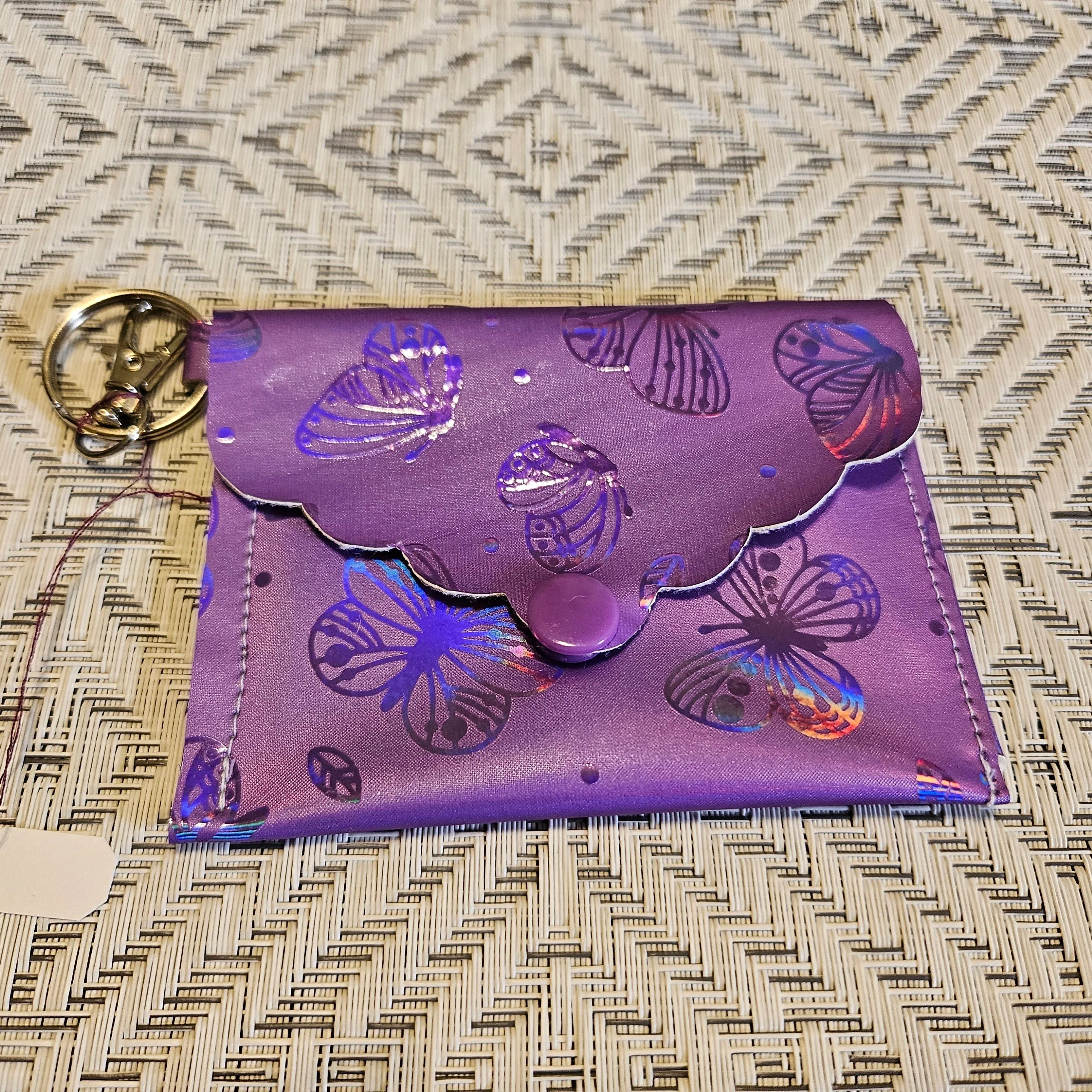 Product image for purple leather wallet/coin purse