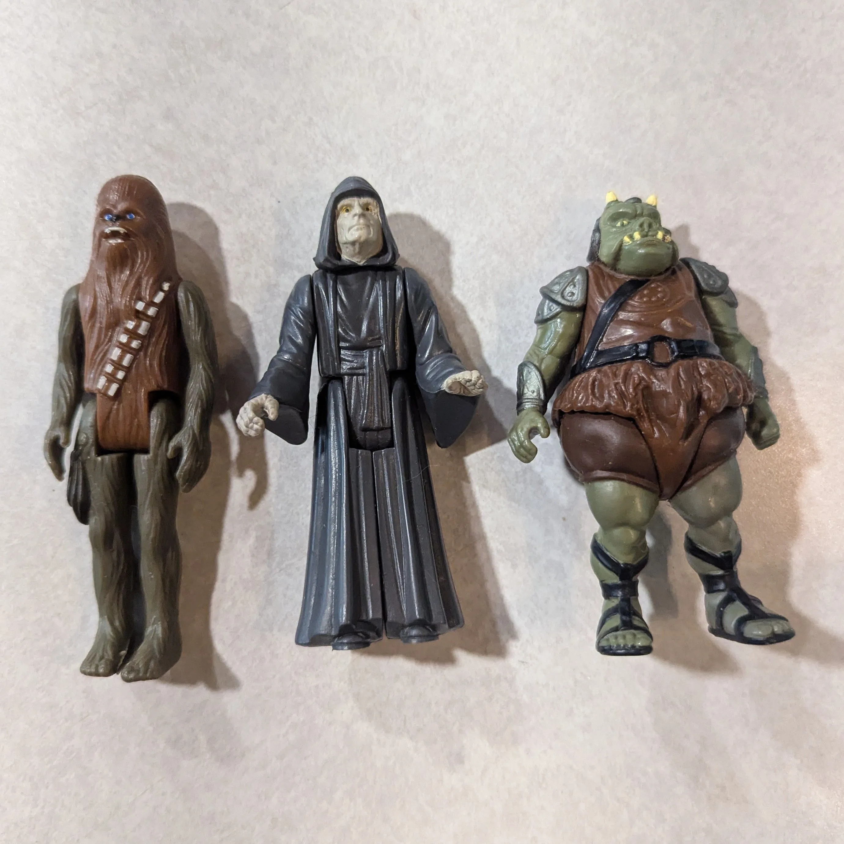 Product image for Vintage Kenner Star Wars Figure Lot Palpatine Chewbacca Gamorrean Guard Loose