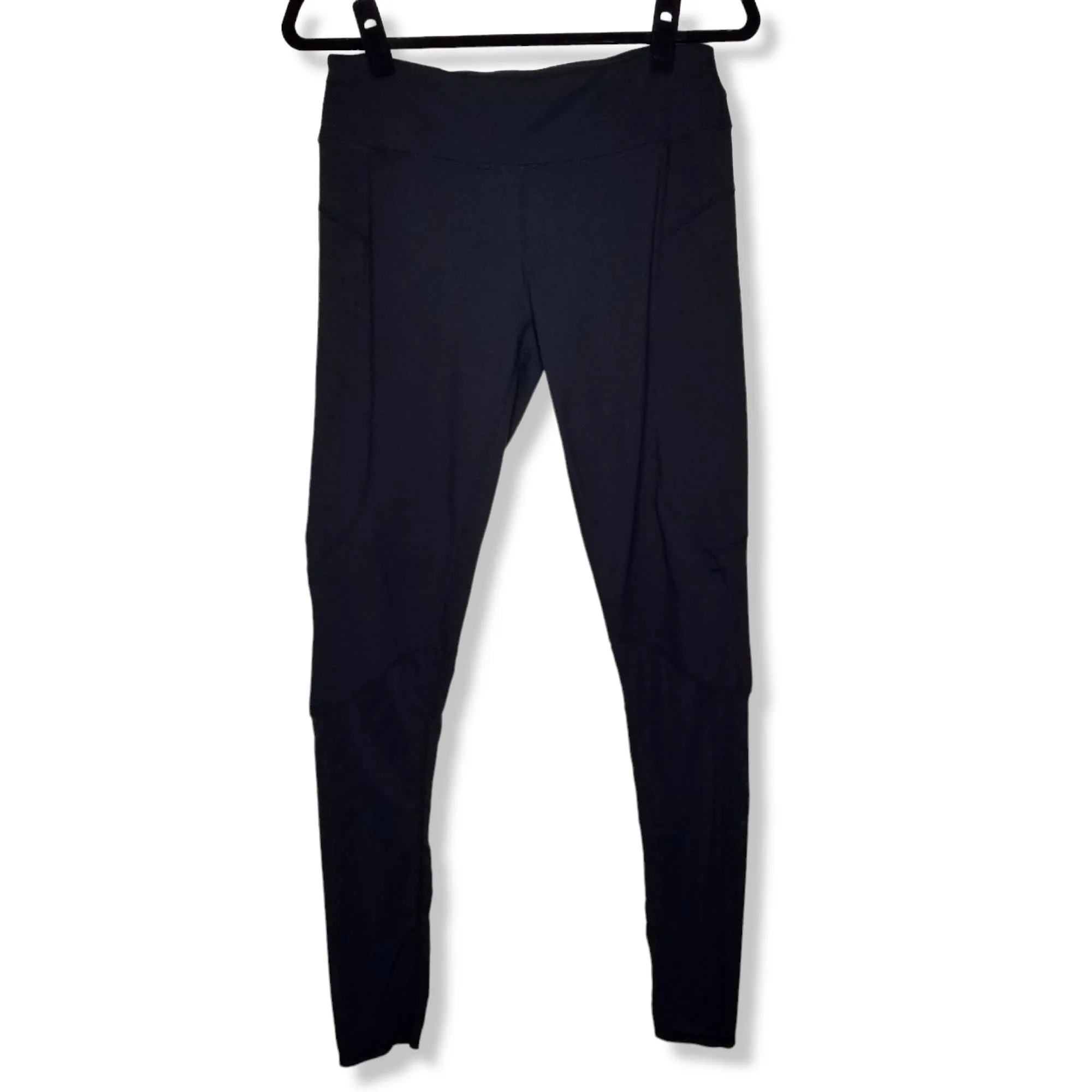 Product image for Zella Size Medium Black Mid Rise Leggings With Mesh Panels Full Length