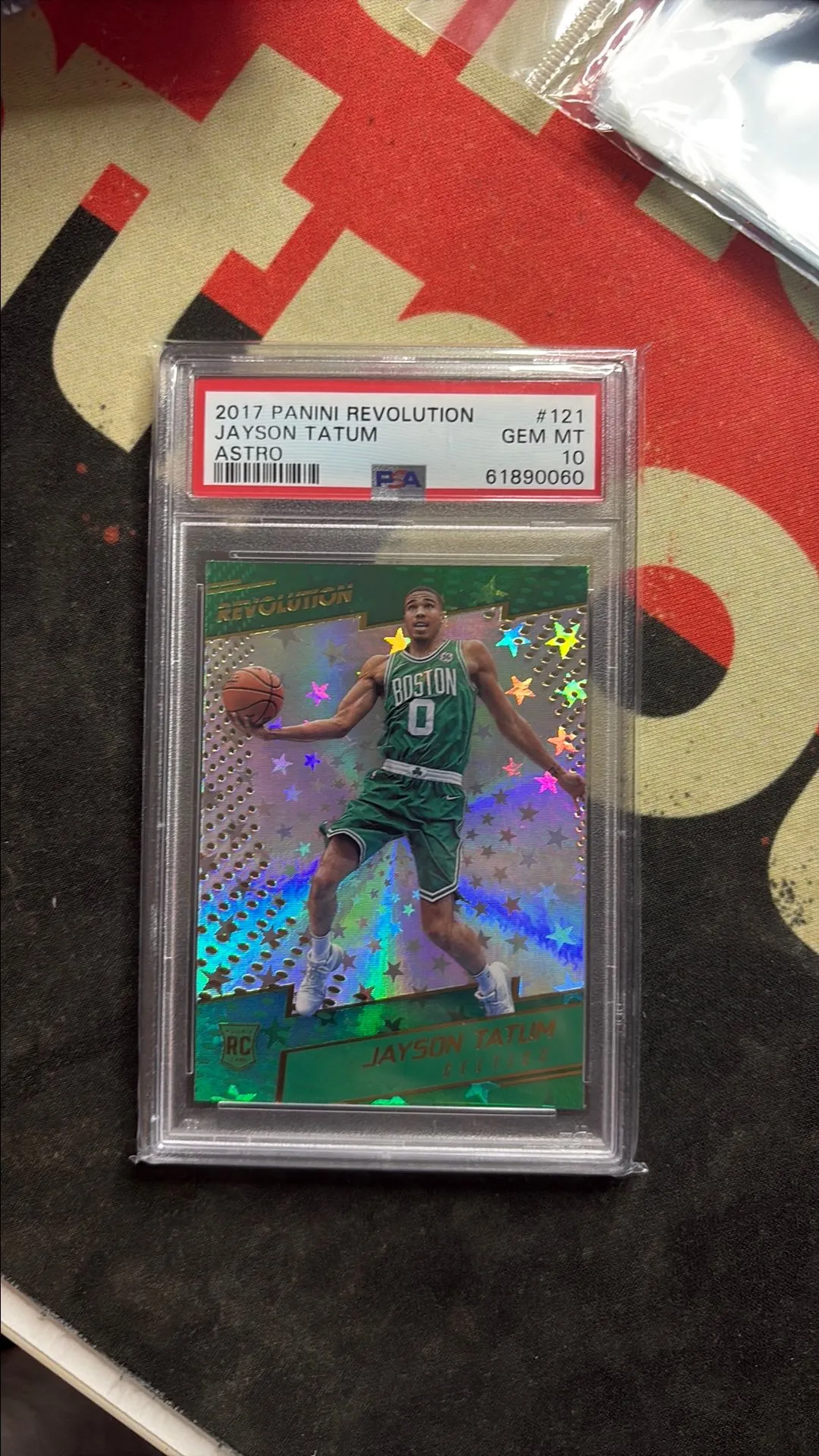 Product image for 2017 Panini Revolution Jayson Tatum 121 Astro PSA GEM MT 10