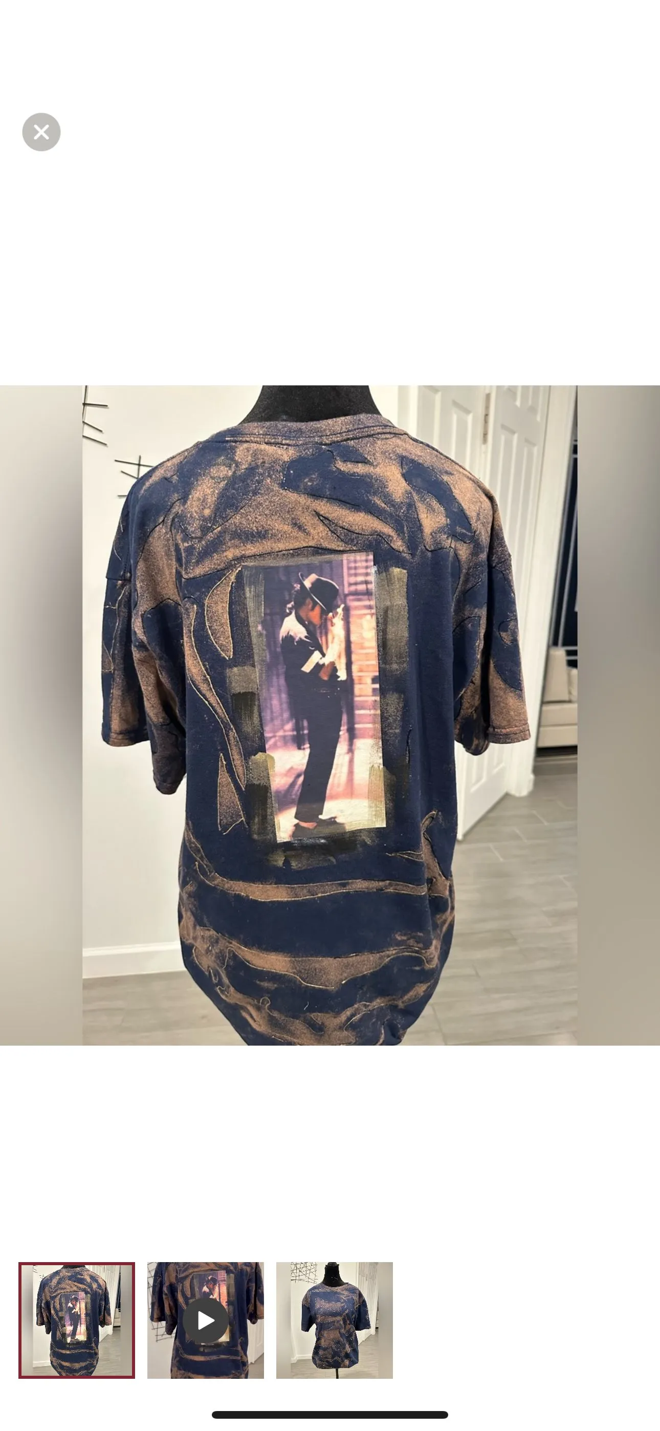 Product image for Custom bleached painted  shirt