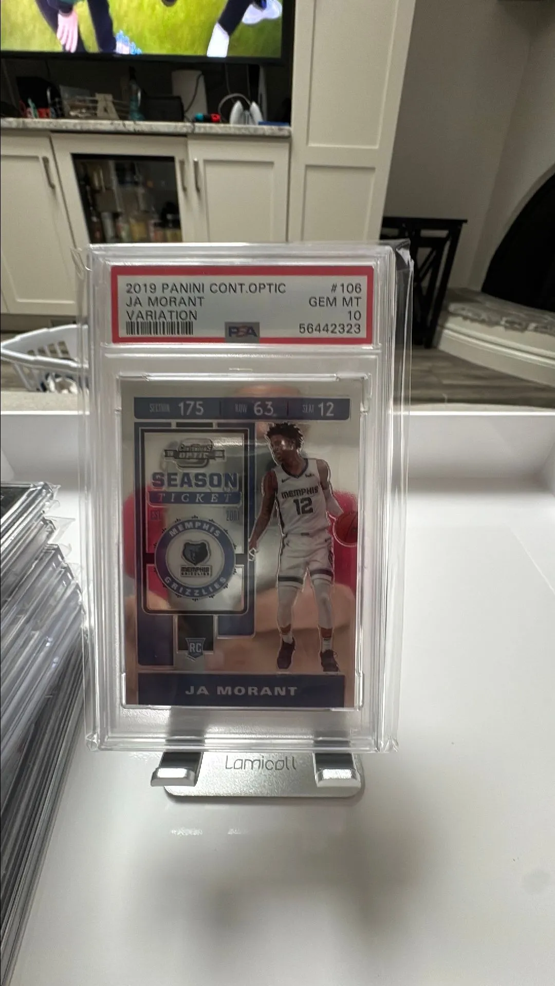Product image for 2019 Panini Contenders Optic Ja Morant 106 Variation PSA GEM MT 10