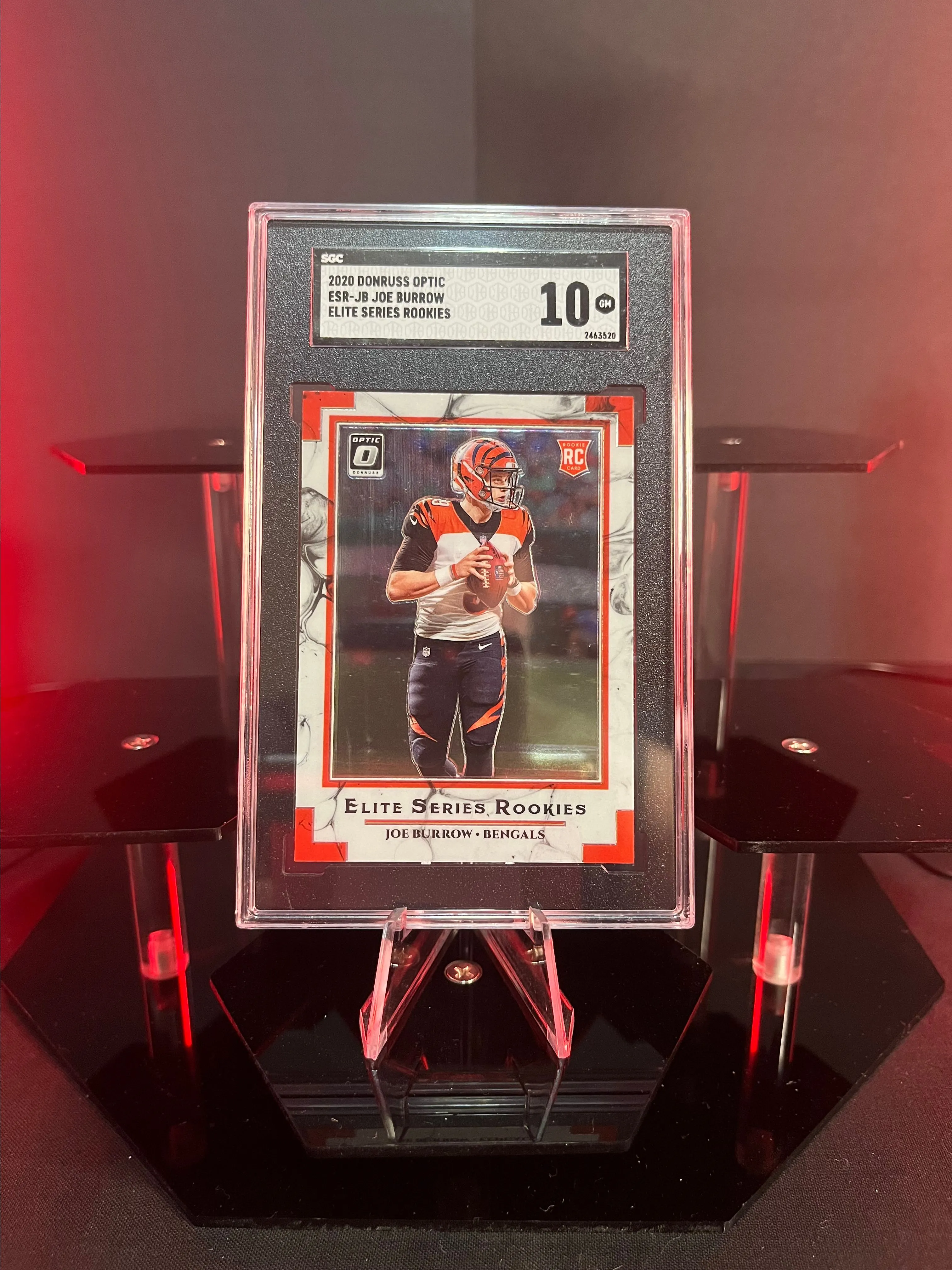 Product image for 2020 Donruss Optic Joe Burrow RC SGC 10