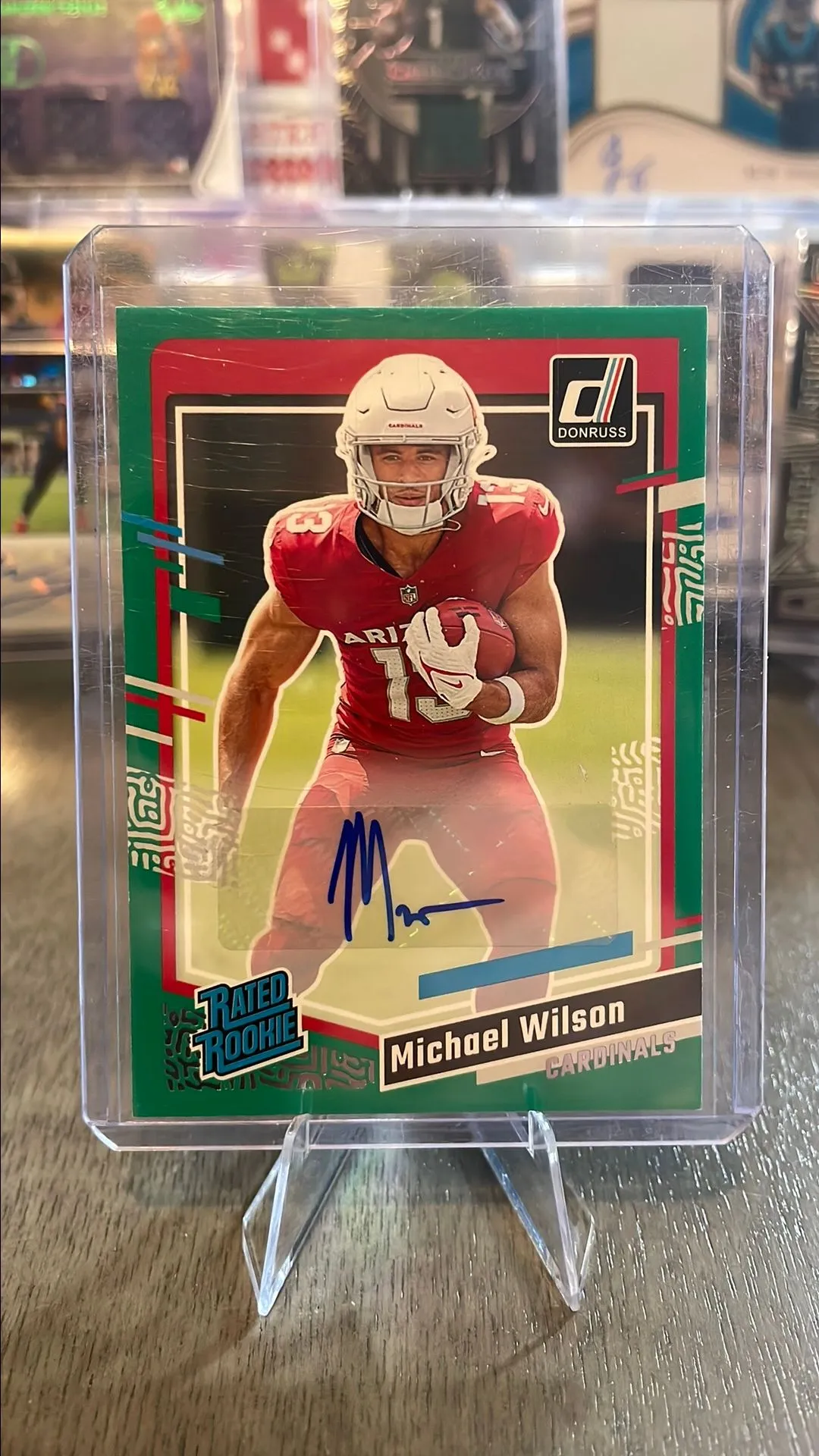 Product image for Michael Wilson 2023 Donruss Green Auto #303