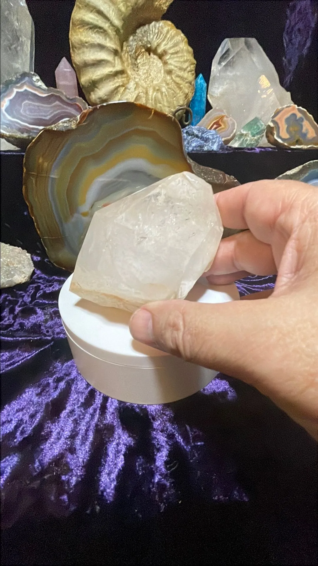 Product image for Single Point  3.5"X 3.5"X 3" Quartz Crystal