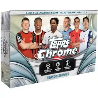 Product image for 2024-25 Topps Chrome UEFA Club Competitions Soccer Breakers Delight Box