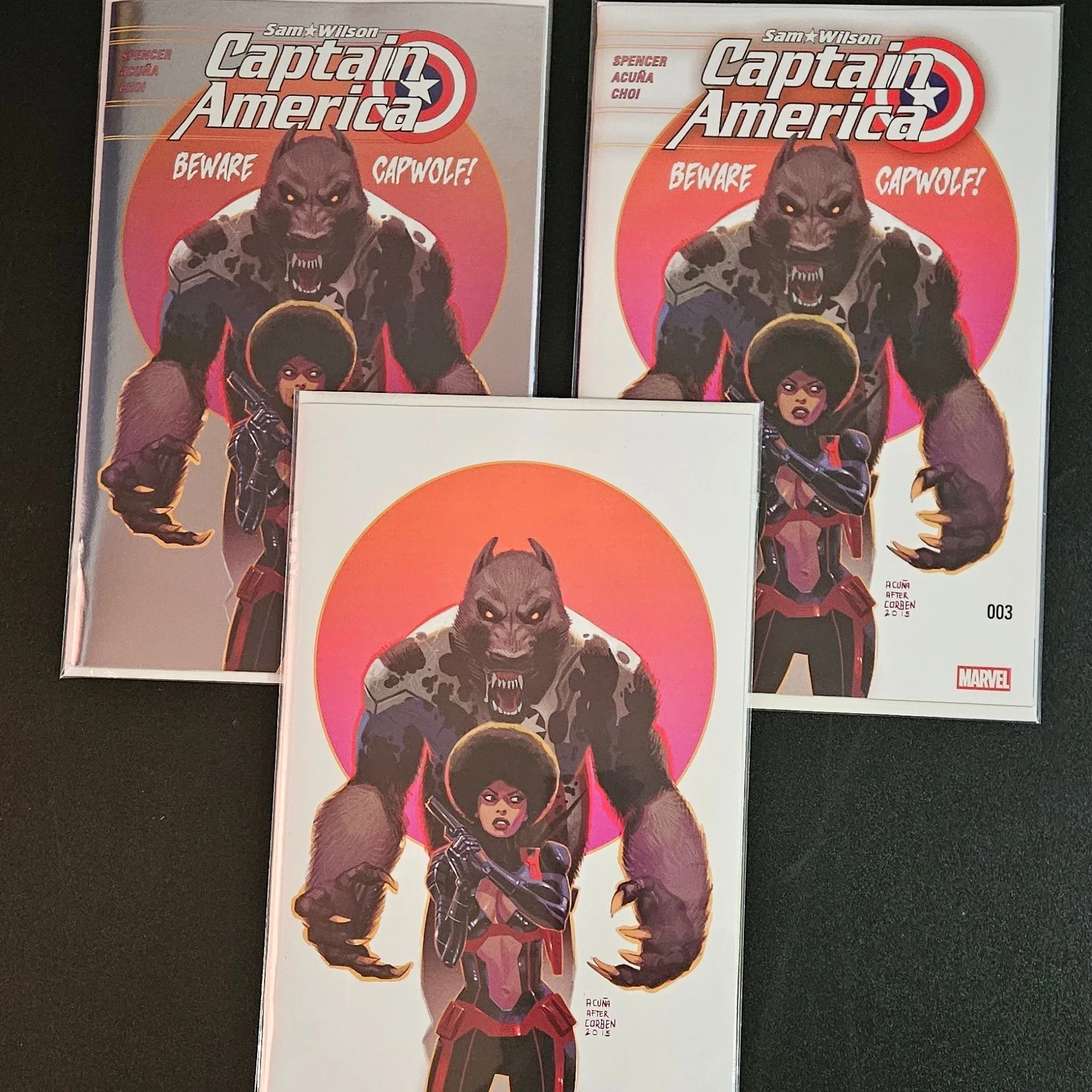 Product image for Captain America Sam Wilson #3 Silver Foil, trade and virgin