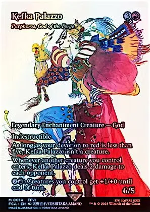 Product image for Final Fantasy Through the Ages Foil: Purphoros, God of the Forge (0014 - Kefka Palazzo)