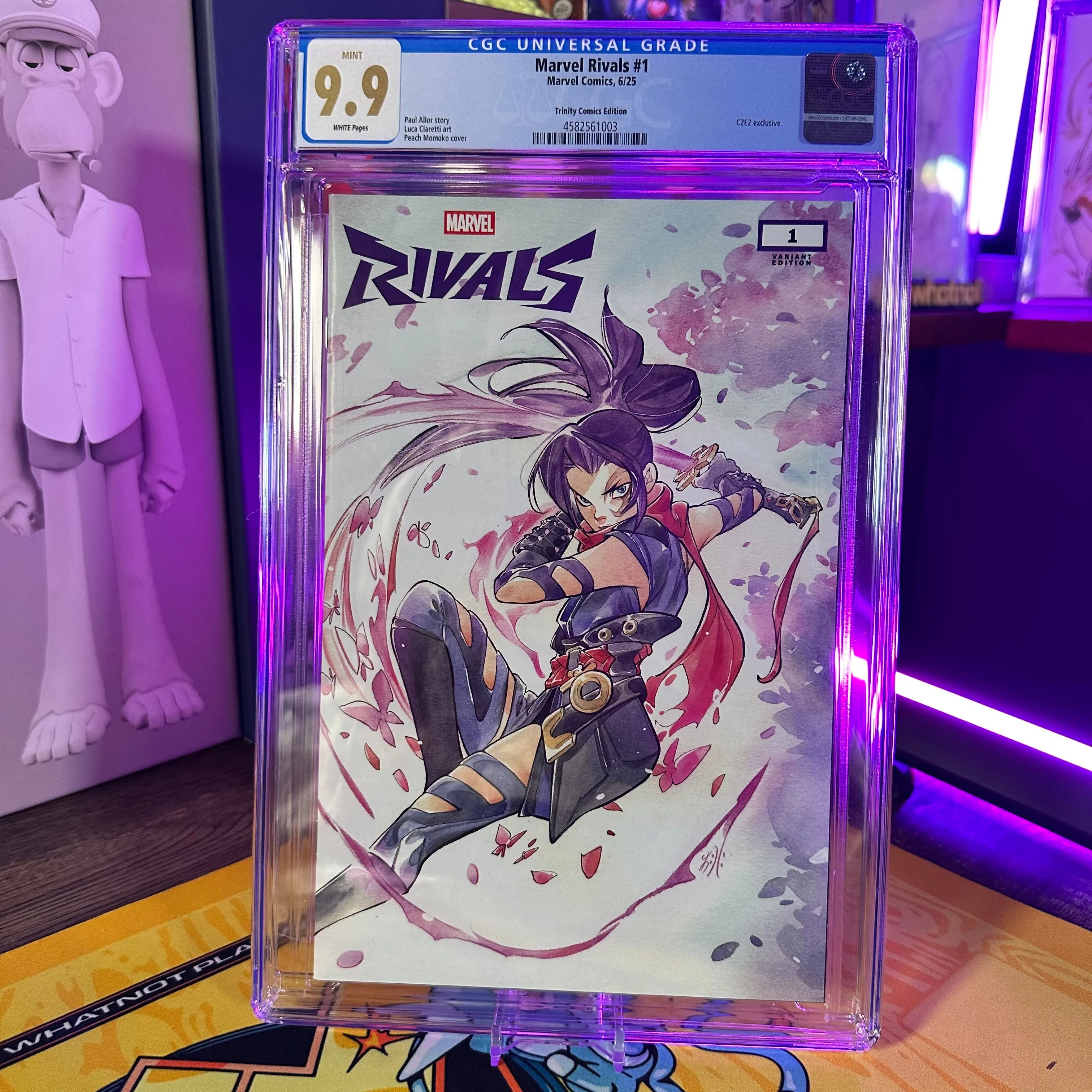Product image for CGC 9.9 Peach Momoko Marvel Rivals #1 Trinity Exclusive Trade