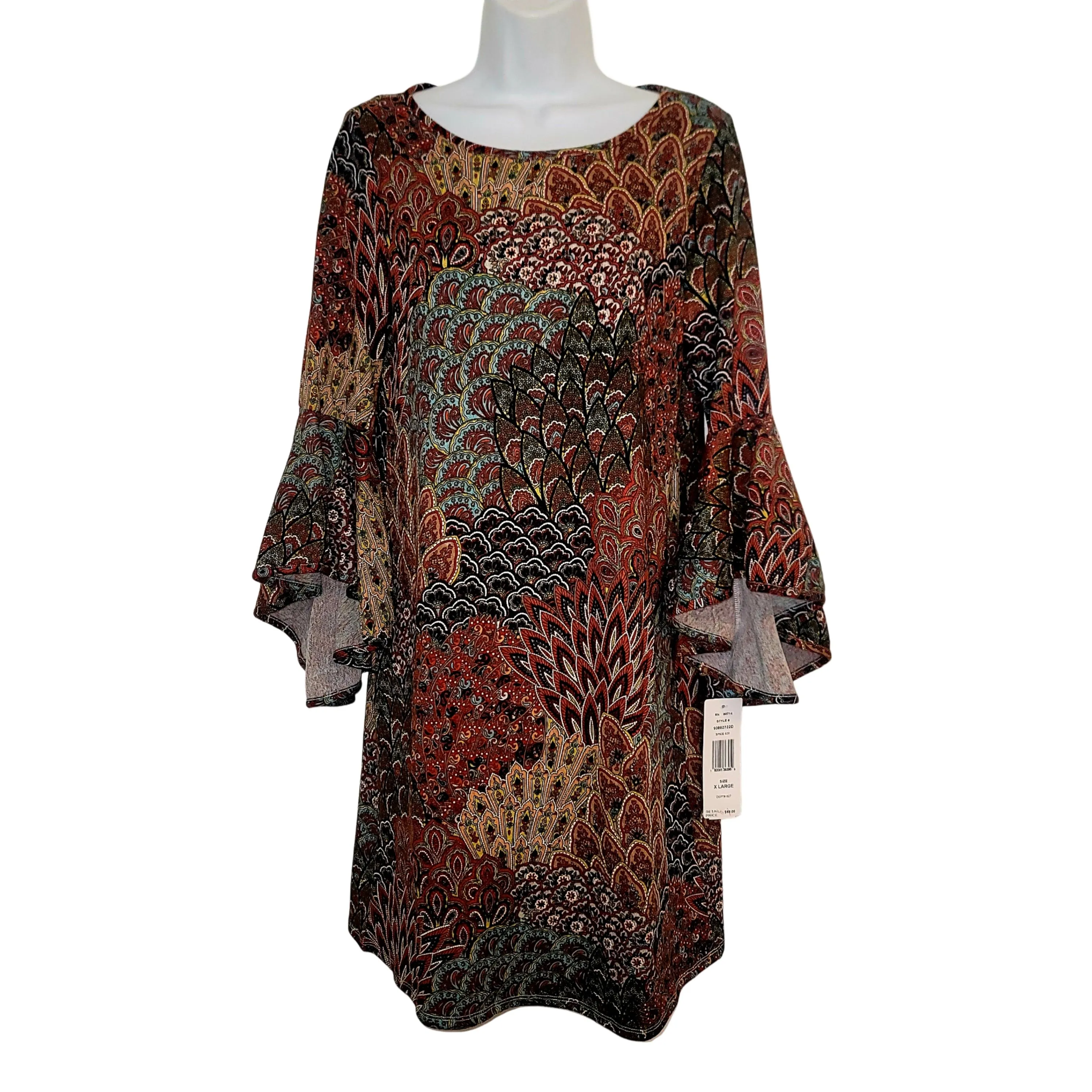 NWT MSK Dress Bell Sleeves Size XL  Whatnot: Shop, Sell, Connect