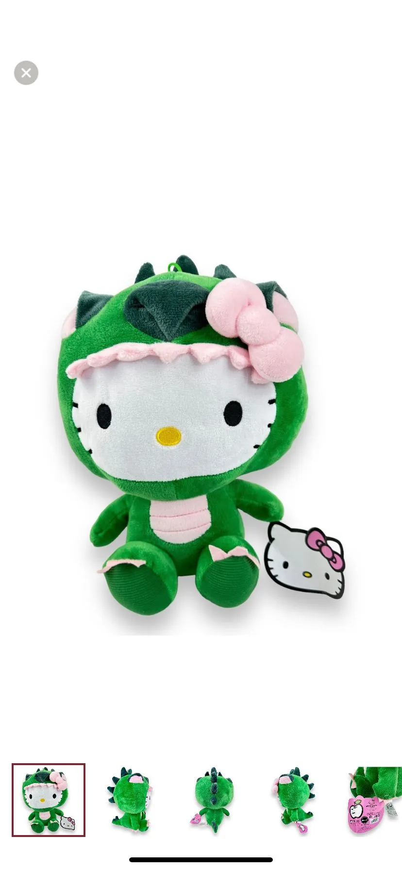 Product image for Hello kitty as dinosaur plush