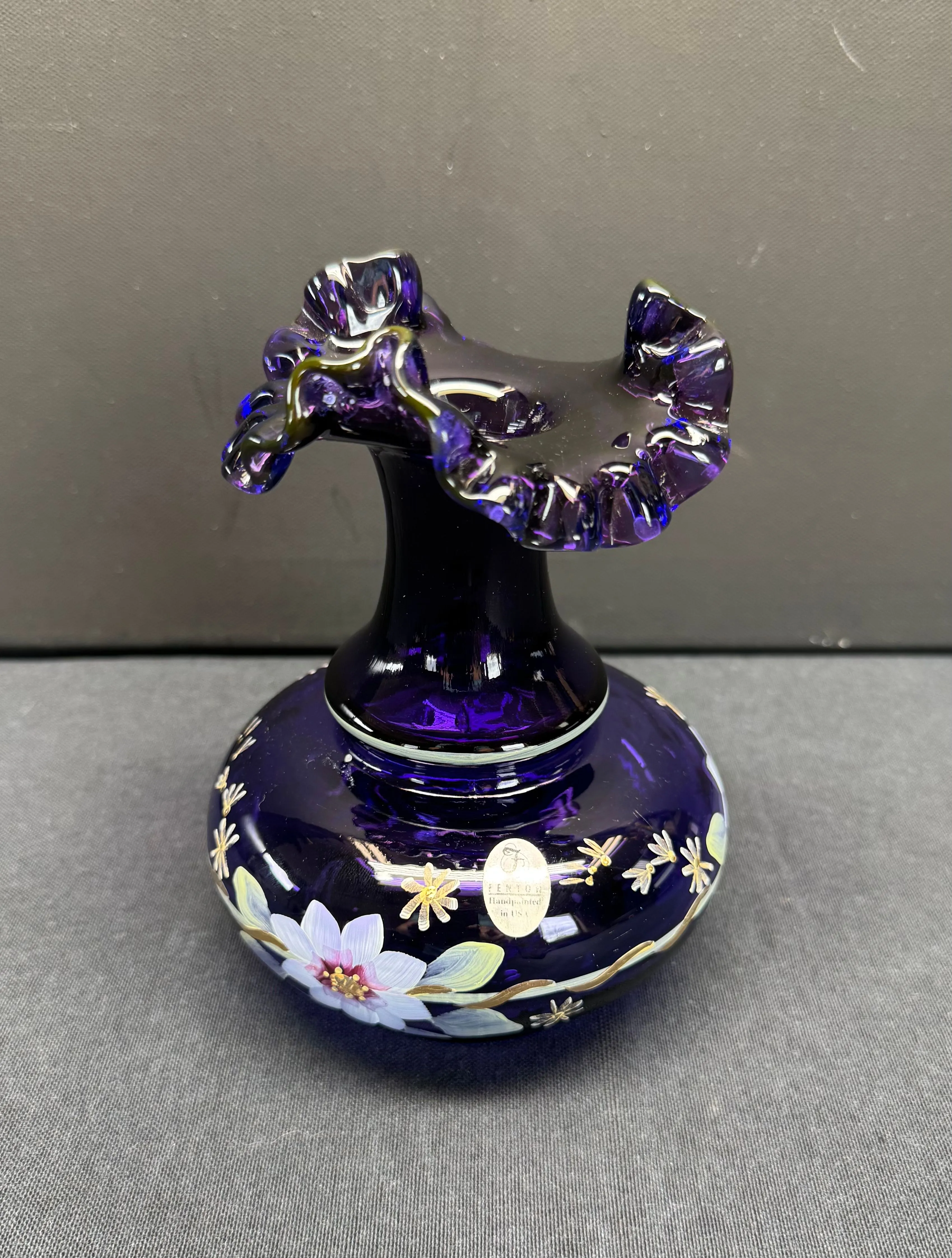 Product image for Fenton 1998 QVC Royal Purple Vase CV014 UI Don Fenton