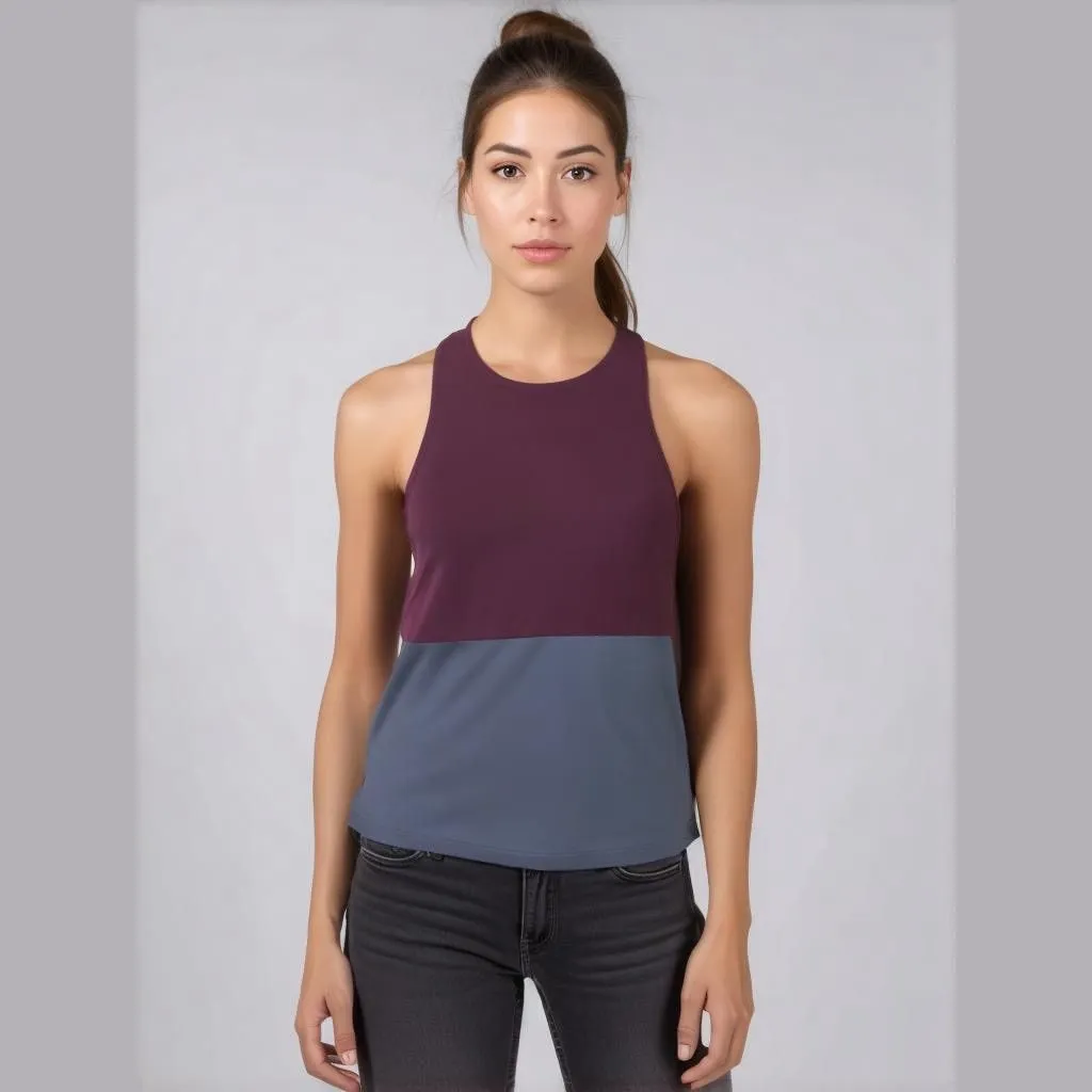 Product image for Women's PINK Tank Top, XS, Burgundy/Gray